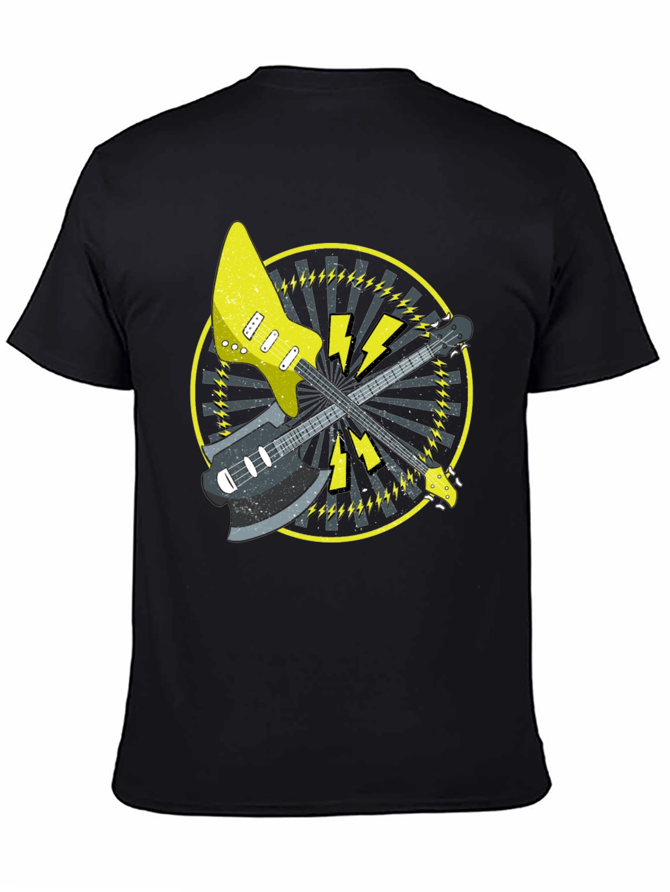 Electric Guitar Graphic Tee - Rock Music Style - 4