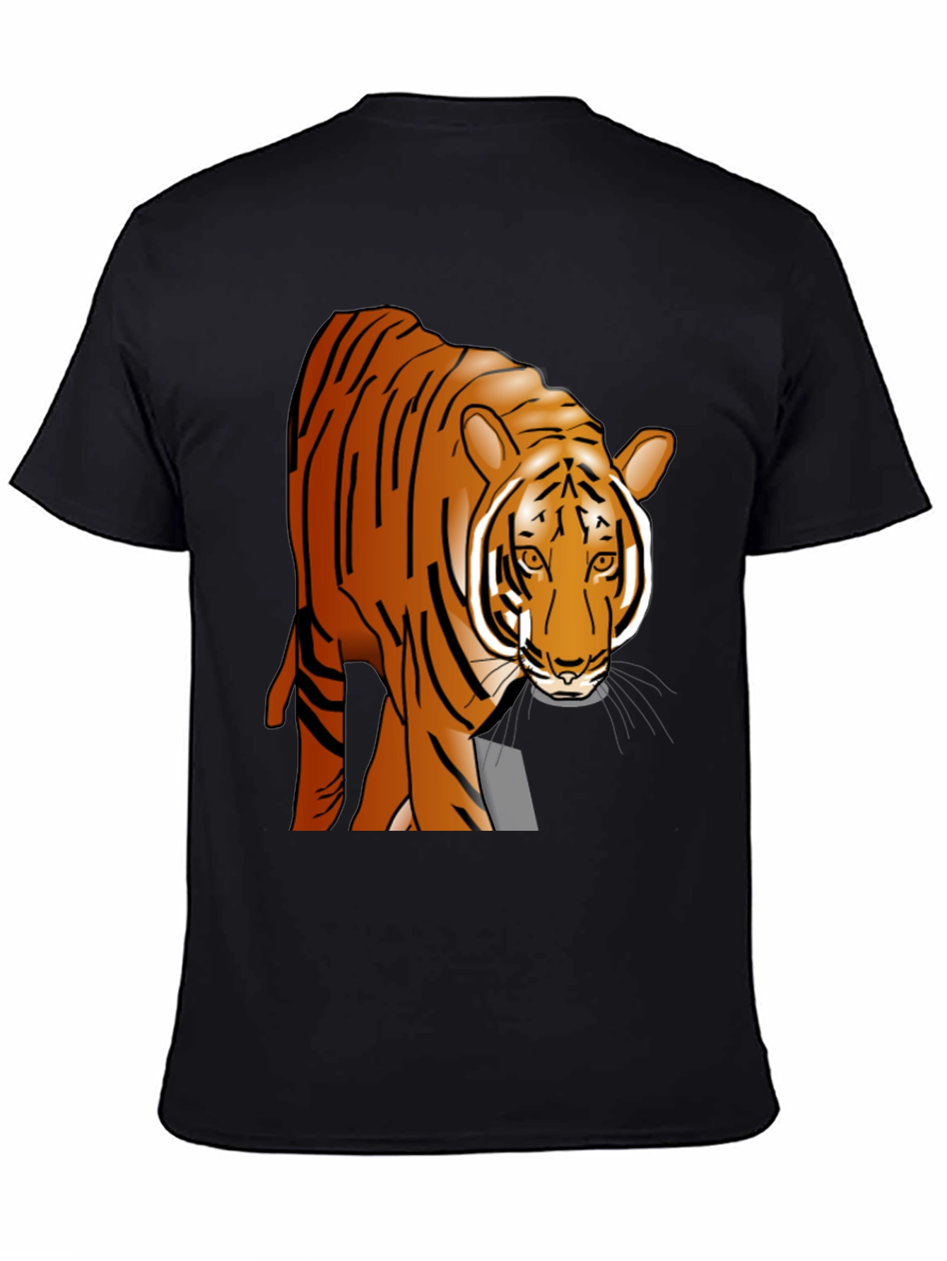 Black Tiger Graphic Black T-Shirt - Wildlife Tee view 4