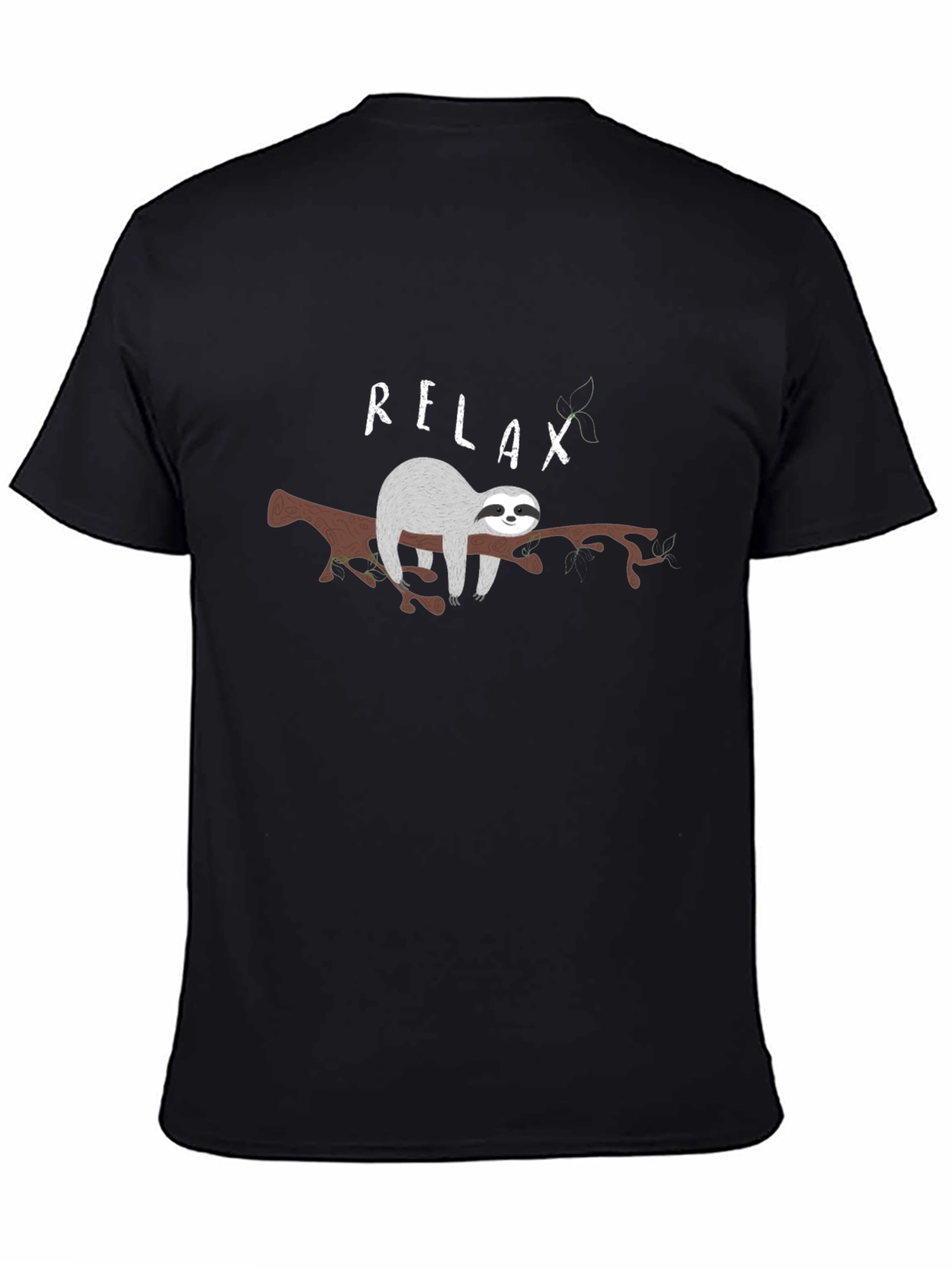 Black Relax Sloth T-Shirt view 4