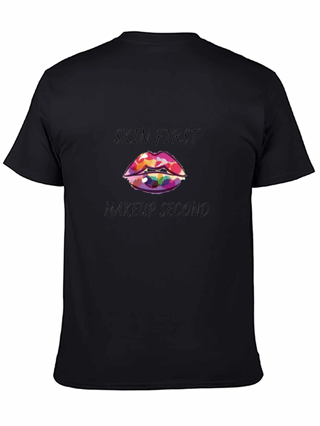 Black Skin First Makeup Second Graphic Tee view 4