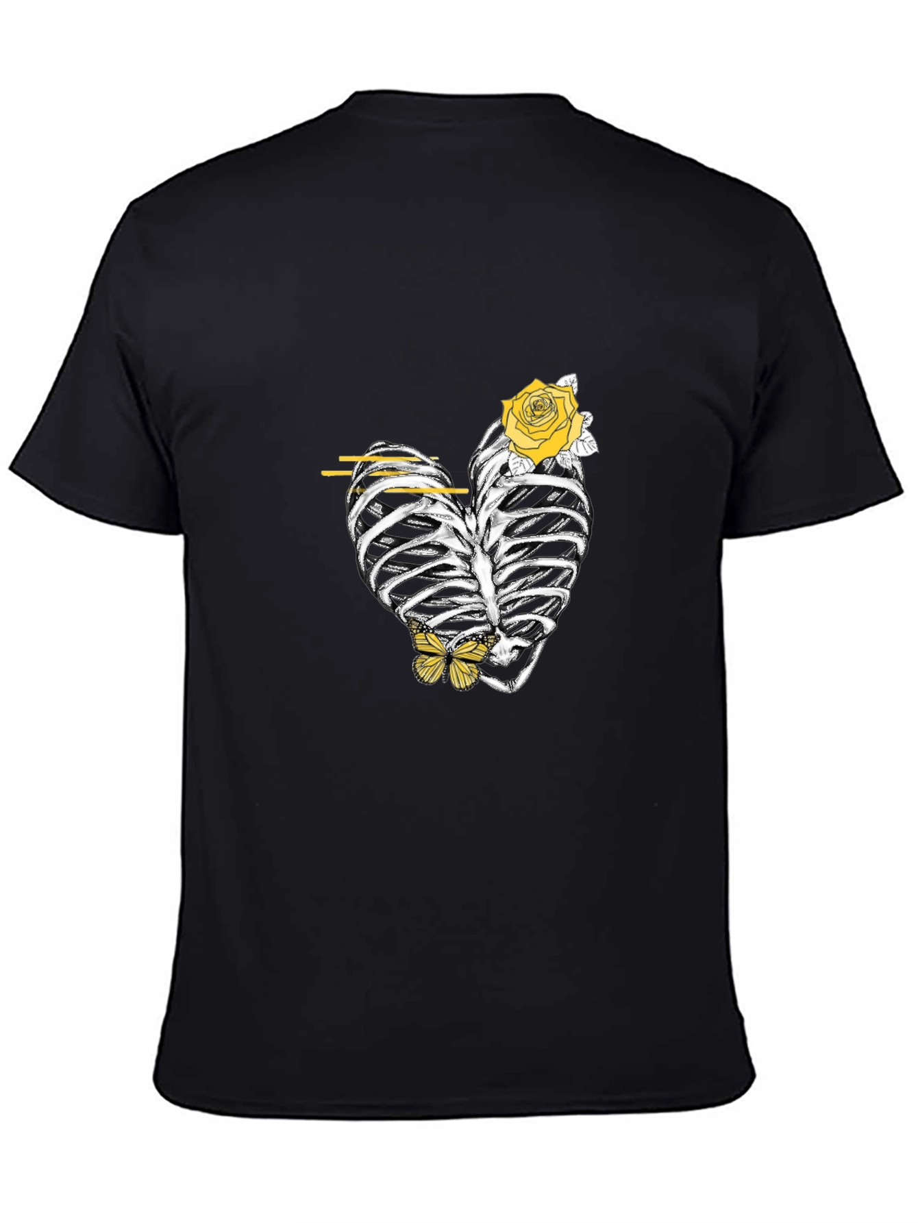 Heart Rib Cage Rose Graphic Tee - 4