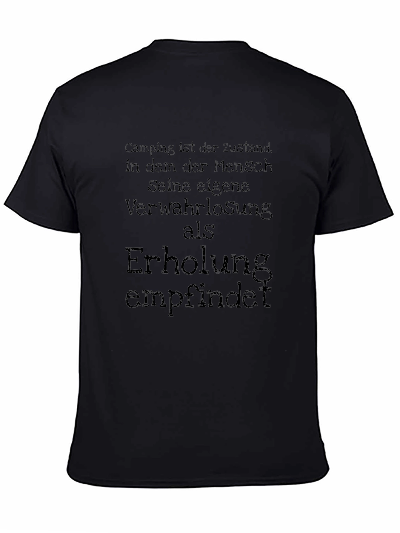 Black Camping State T-Shirt - German Quote view 4