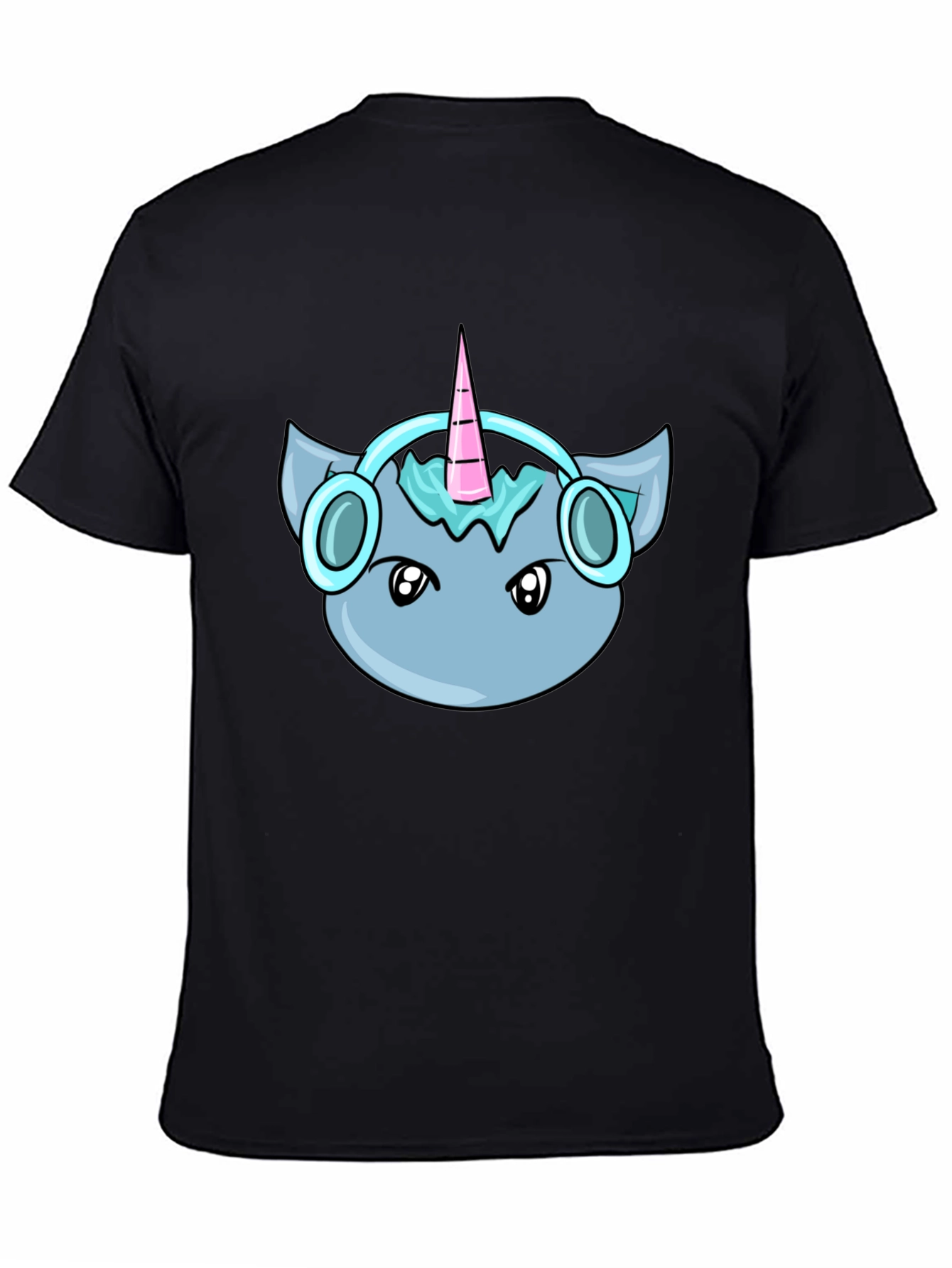 Black Unicorn Headphone Tee view 4