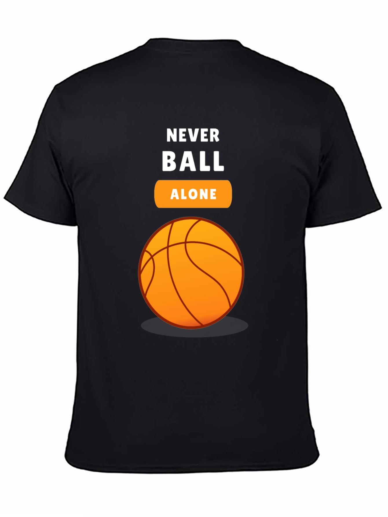 Black Never Ball Alone Graphic T-Shirt view 4