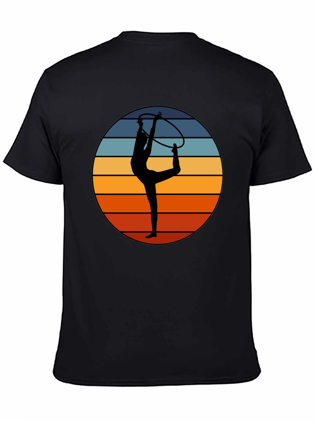 Black Retro Gymnast T-Shirt view 4