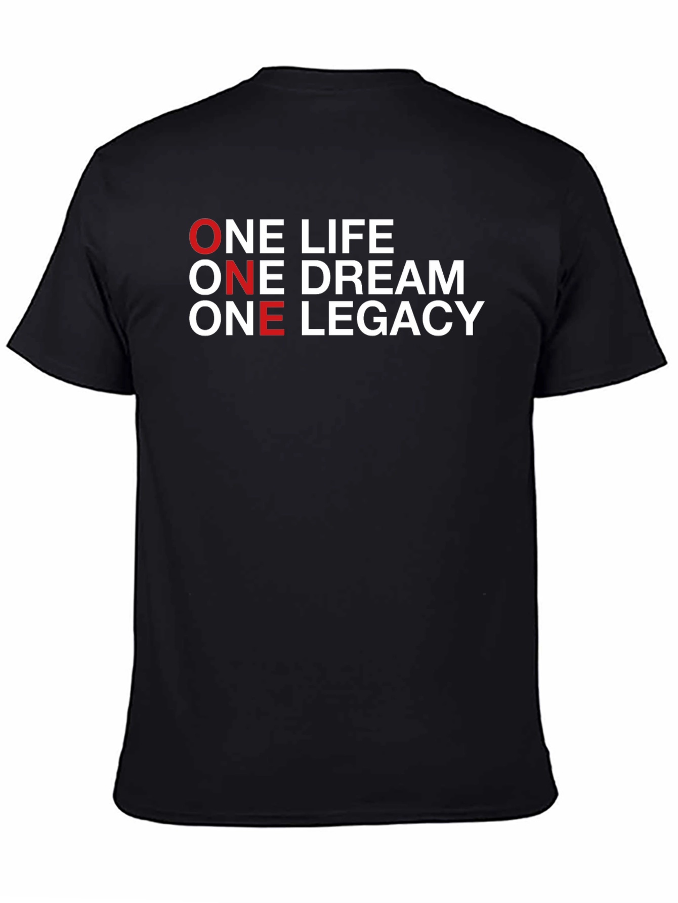 Black One Life, One Dream, One Legacy Graphic Tee view 4