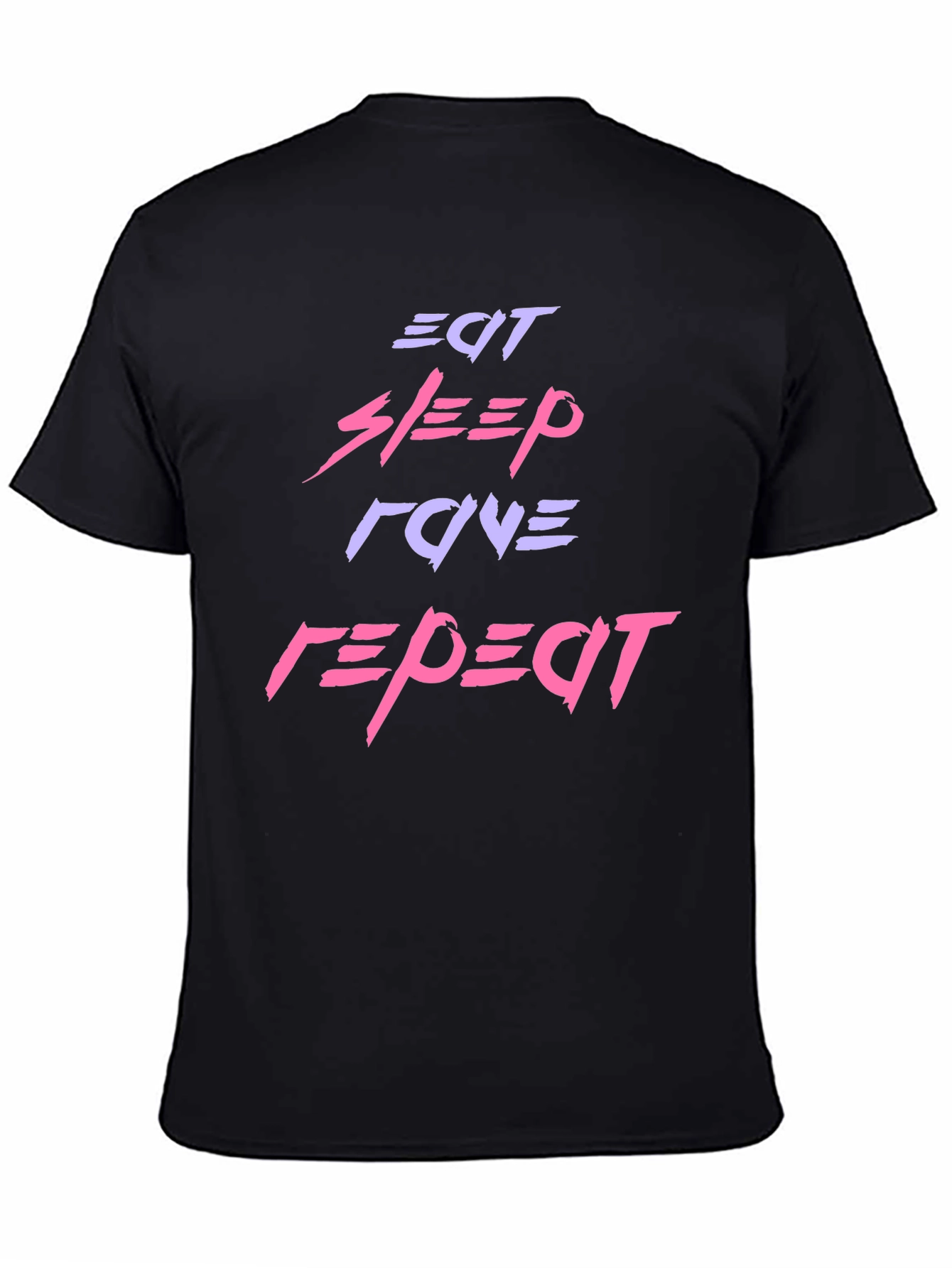 Black Eat Sleep Love Repeat Graphic Tee view 4