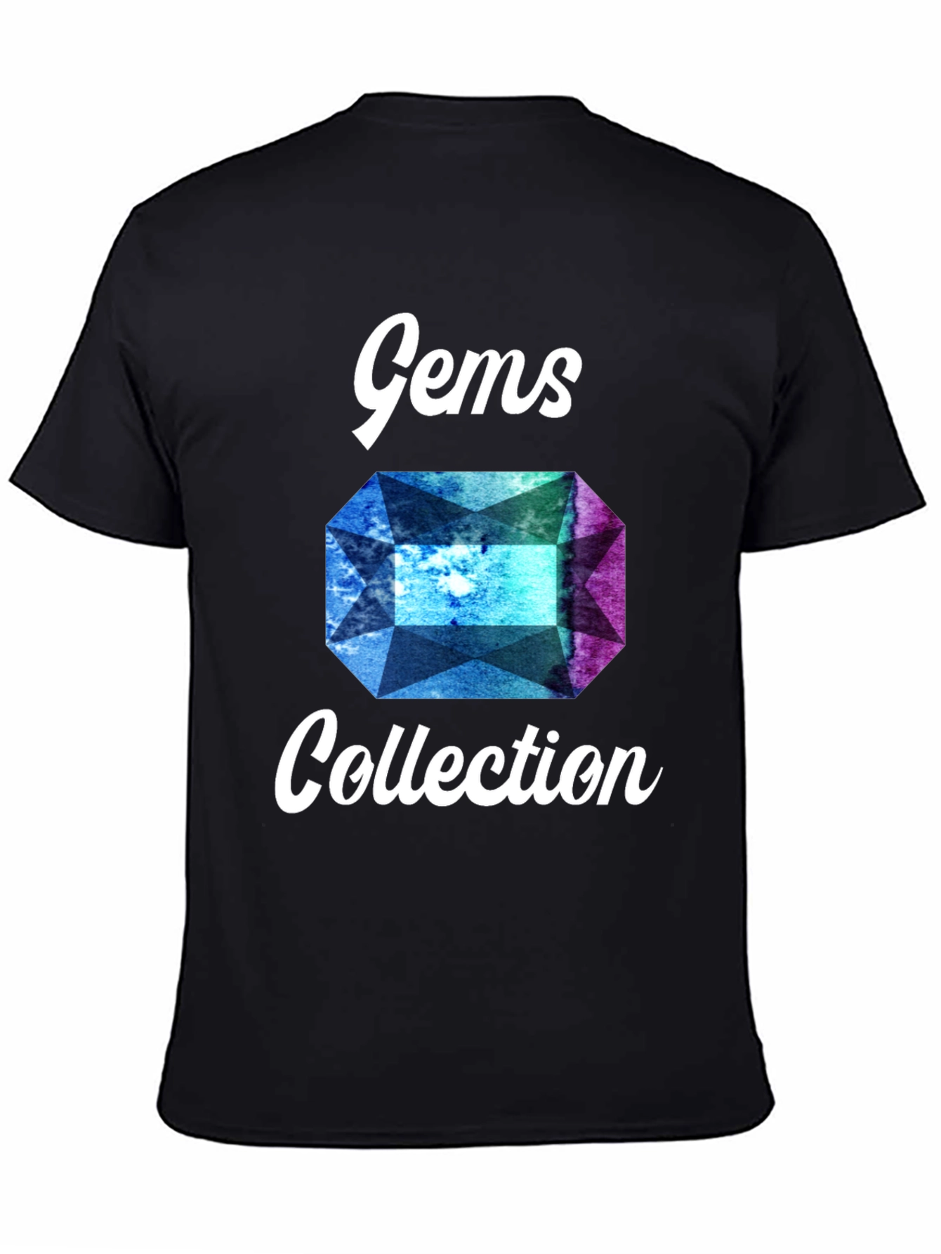 Black Gems Collection Graphic Tee - Stylish Gemstone Design view 4