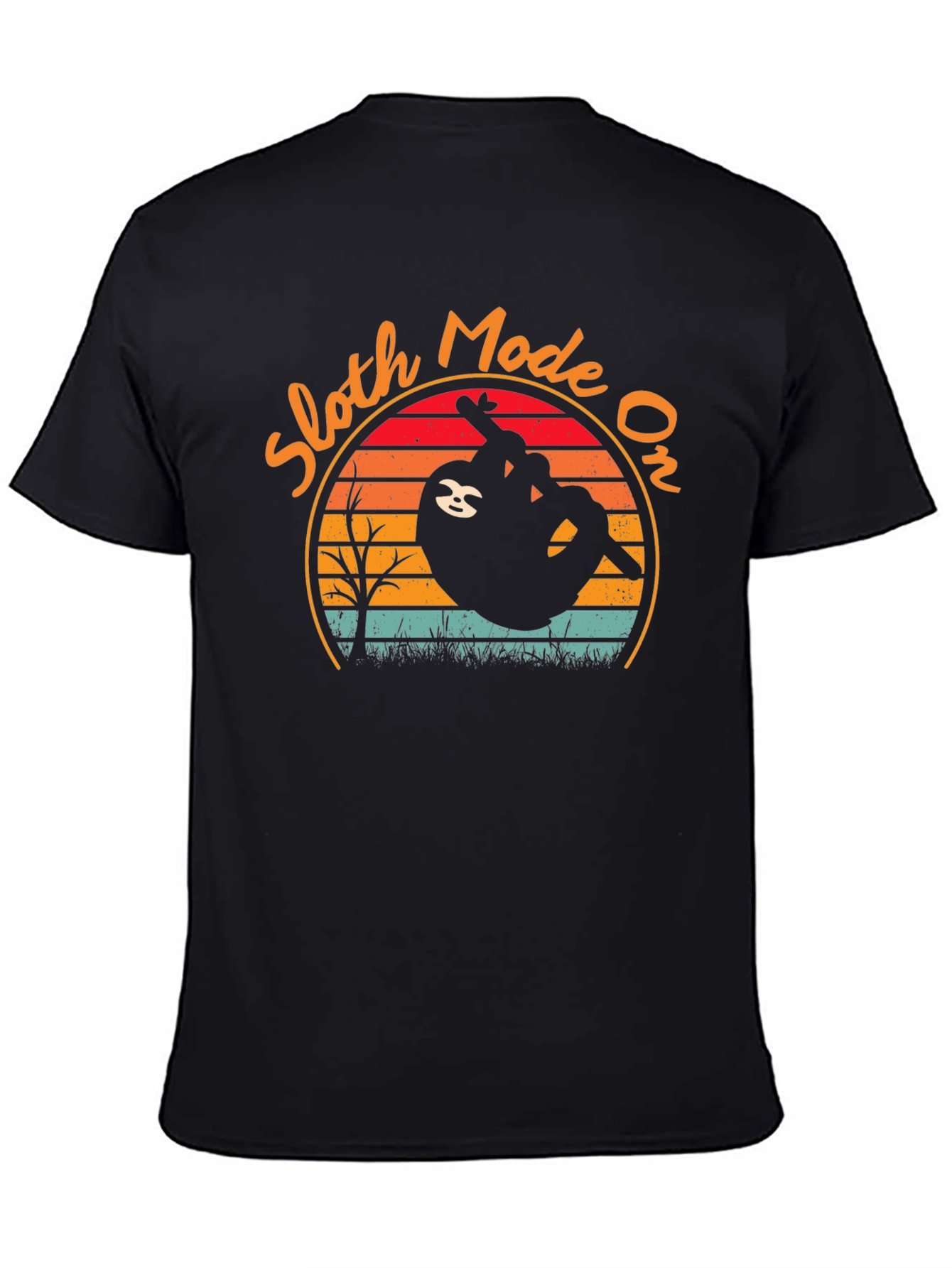 Black Sloth Mode On T-Shirt - Relaxed Style view 4