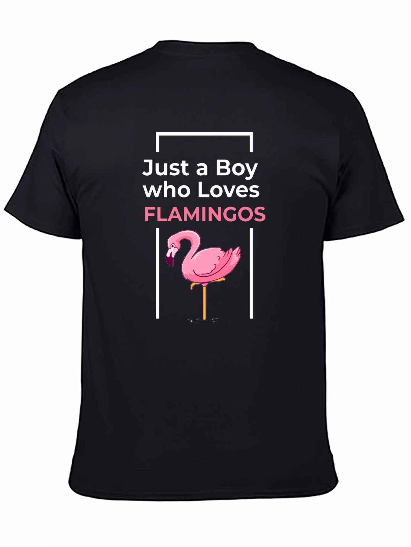 Black Boy Who Loves Flamingos Graphic Tee view 4