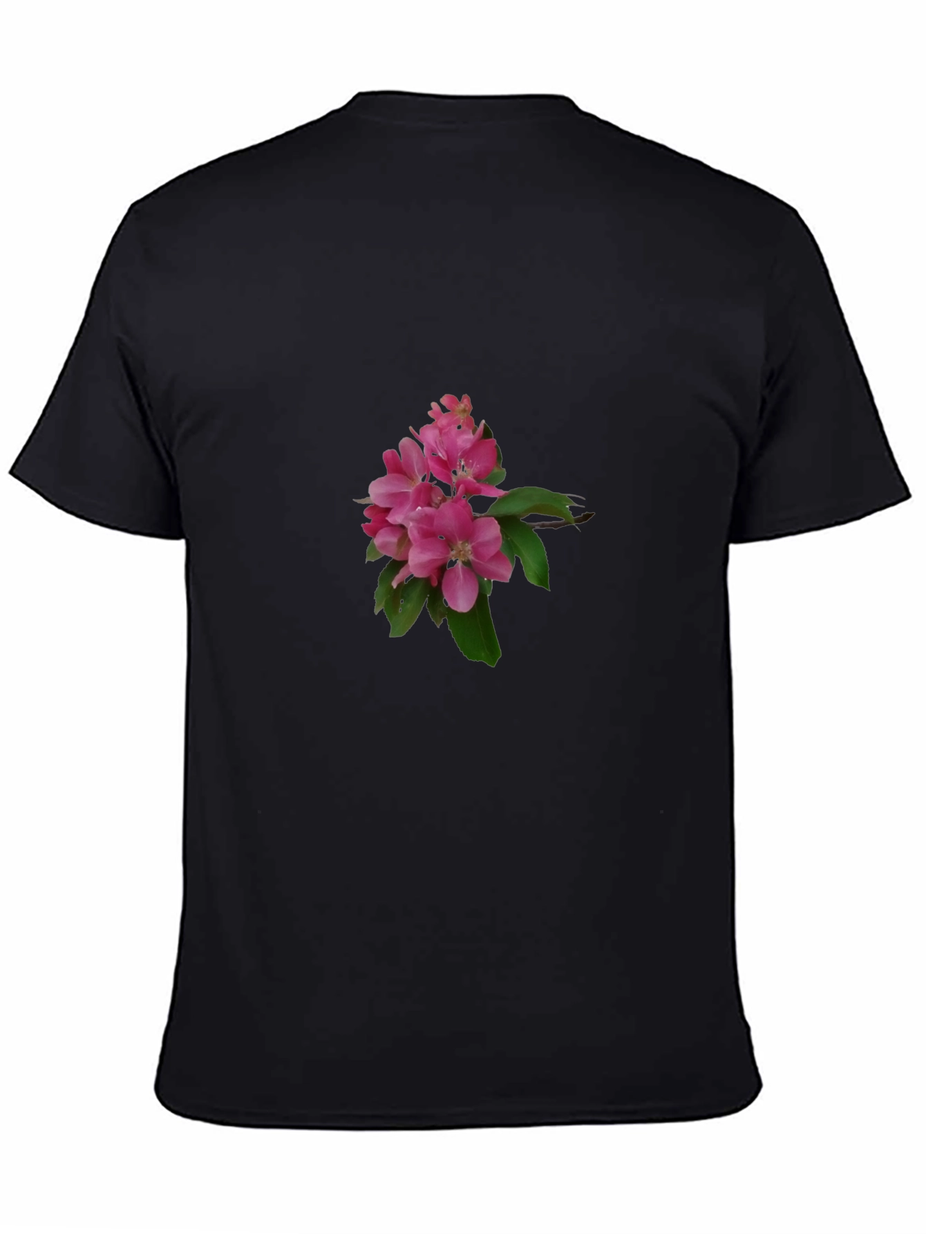 Black Floral Graphic Black T-Shirt view 4