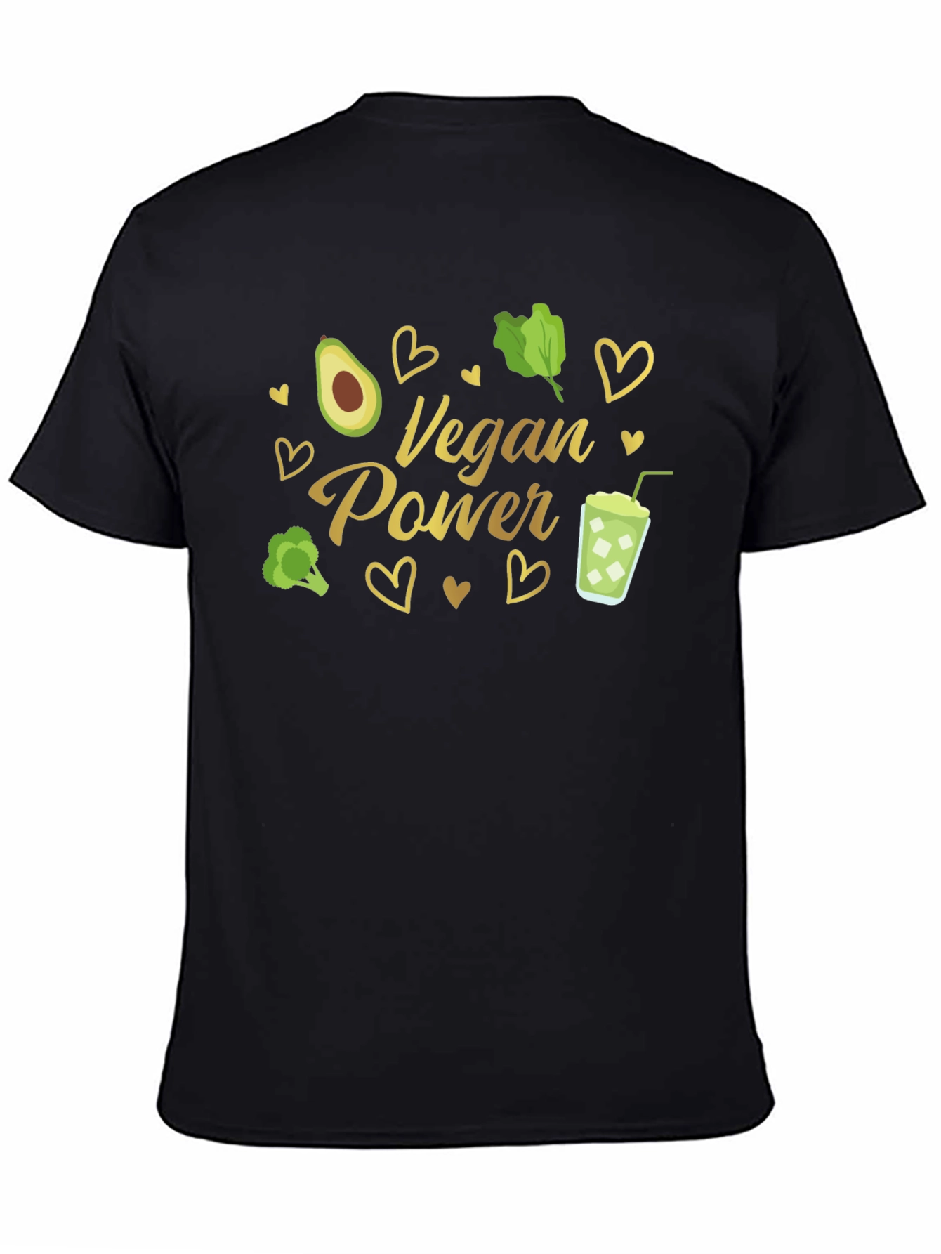 Vegan Power T-Shirt - Avocado, Broccoli, Smoothie - 4