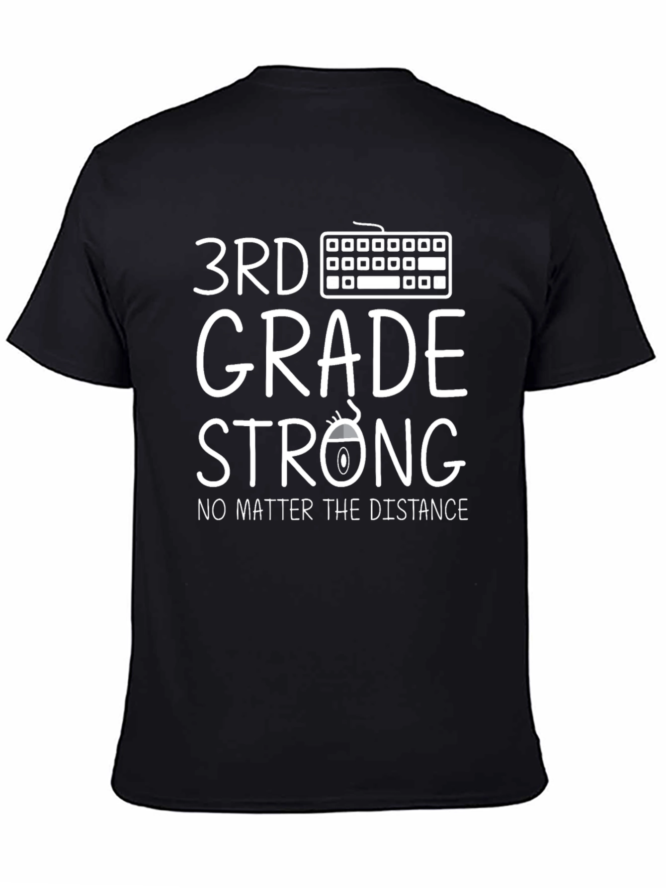 Black 3rd Grade Strong T-Shirt - Distance Learning view 4