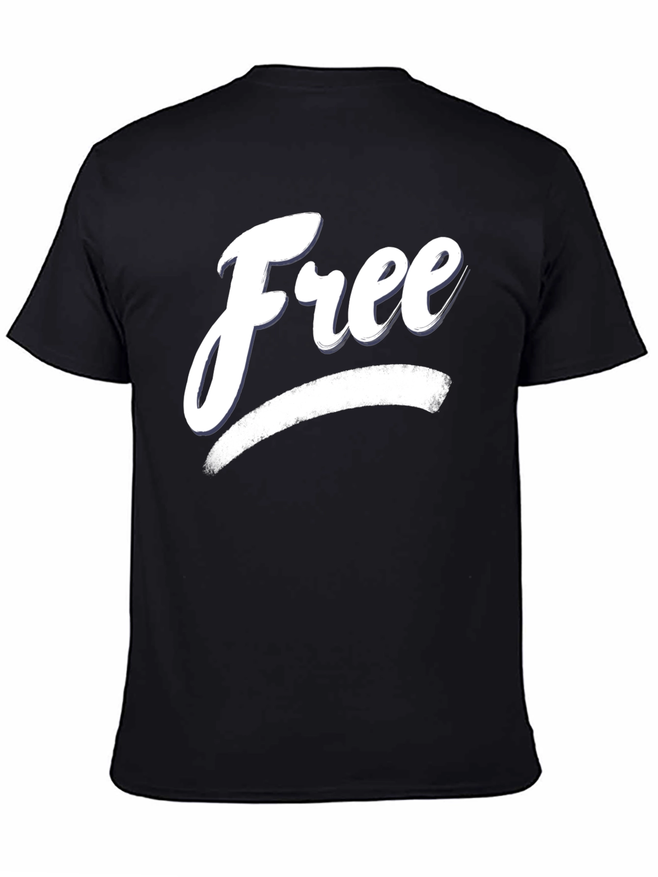 Black Free T-Shirt - Stylish Black Cotton Blend Tee view 4