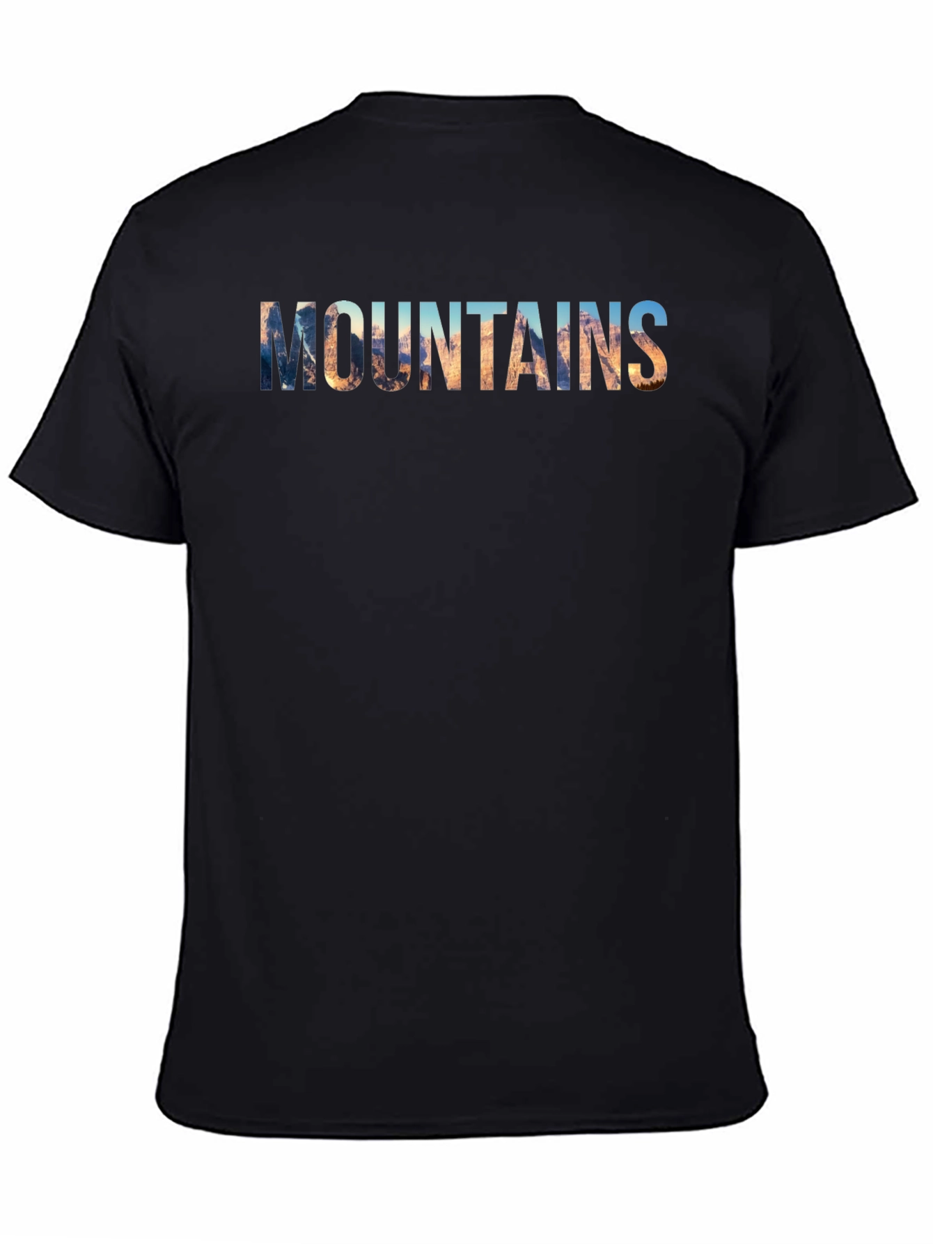 Black Mountains Graphic Print Men's T-Shirt view 4