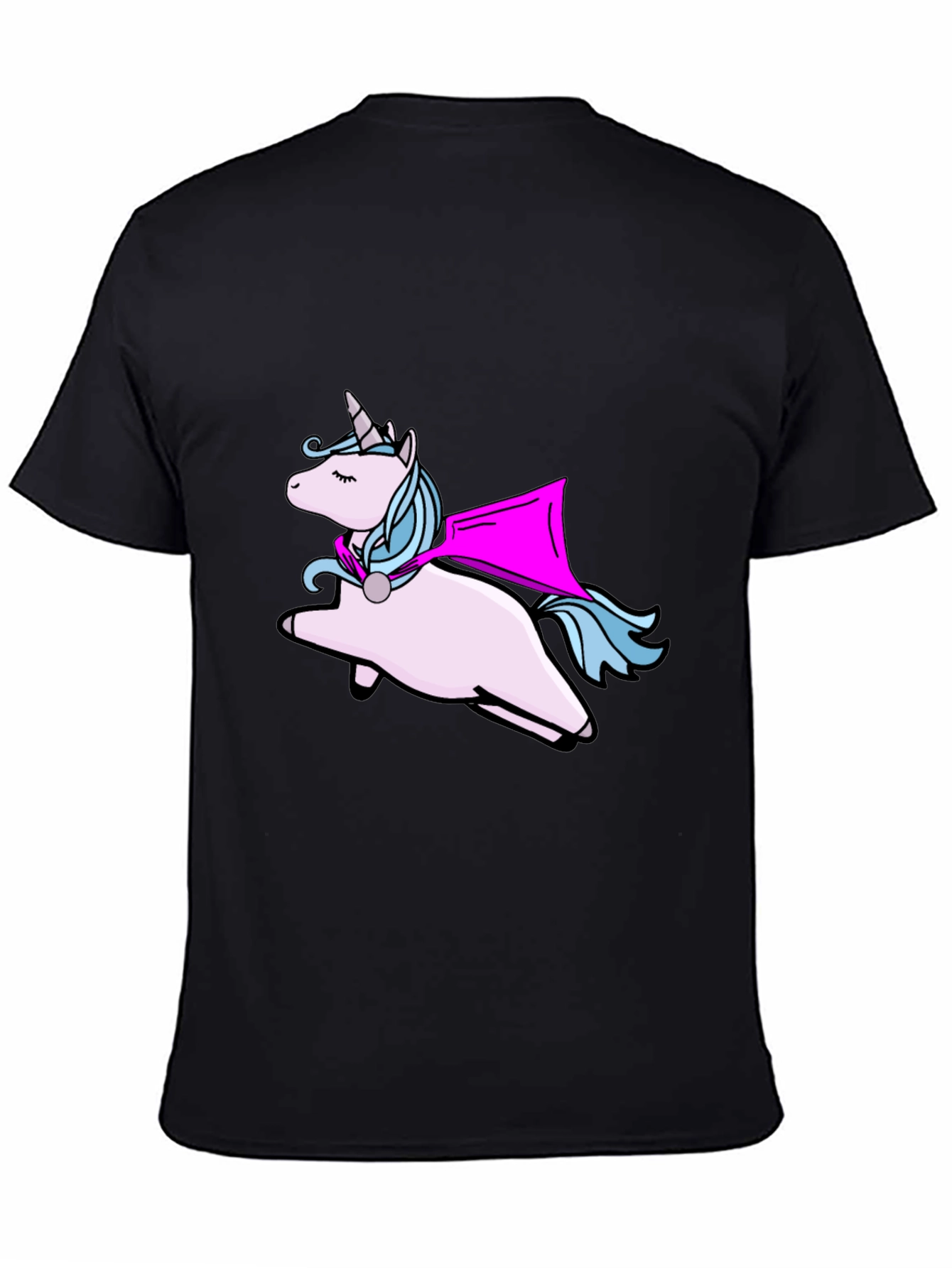 Unicorn Superhero Black T-Shirt - 4