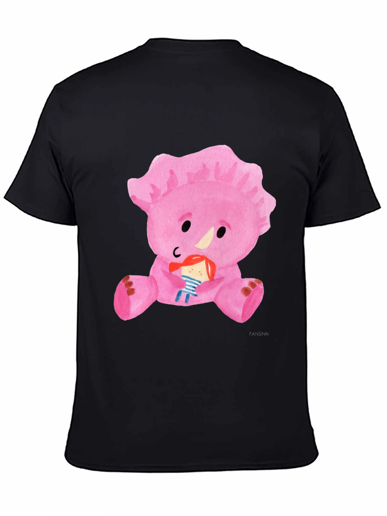 Black Pink Dinosaur T-Shirt view 4
