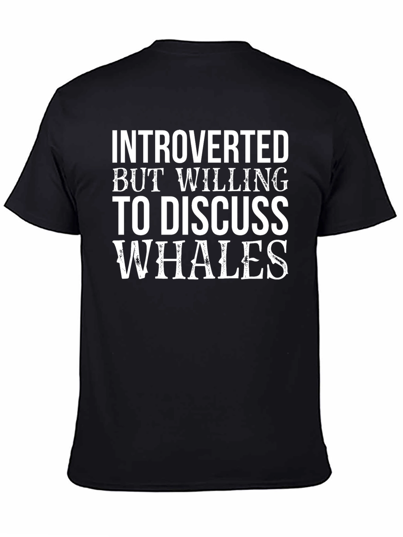Black Introverted Whale Lover T-Shirt view 4