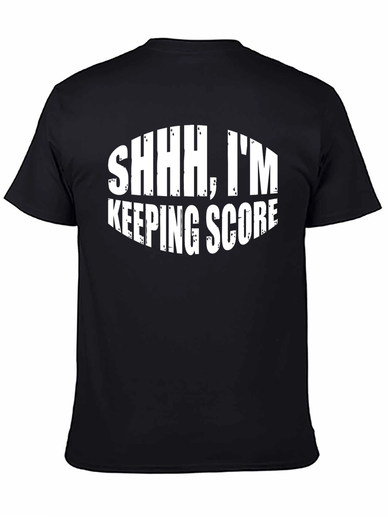 Black Shhh I'm Keeping Score Black T-Shirt view 4