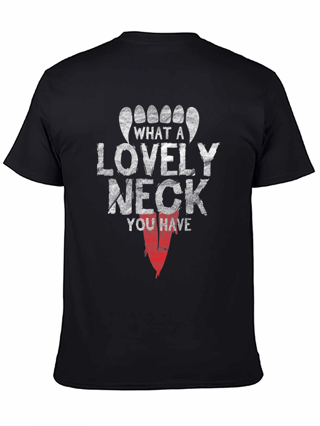 Black What a Lovely Neck Graphic T-Shirt view 4