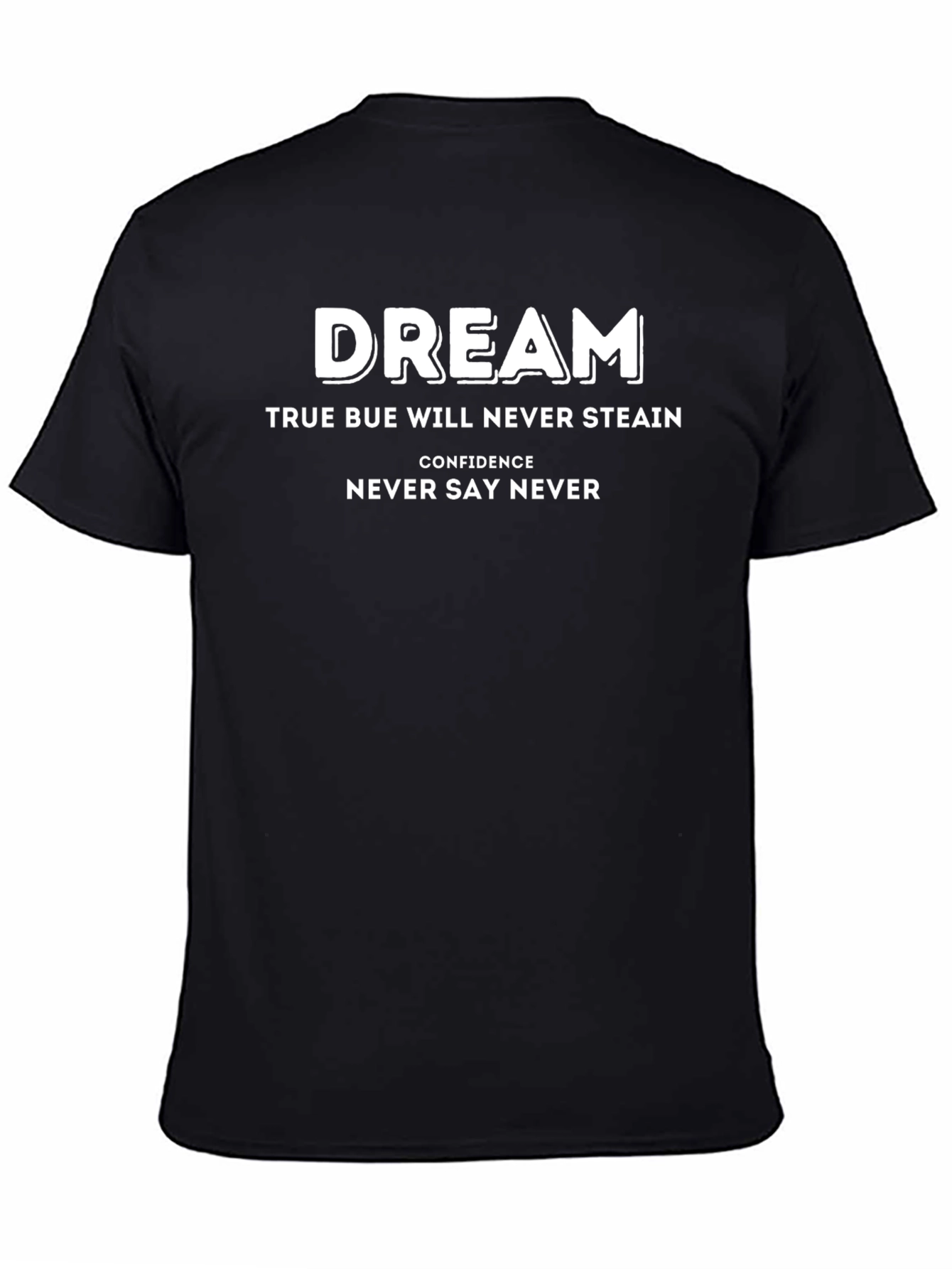 Black Dream True Bue Graphic Black T-Shirt view 4
