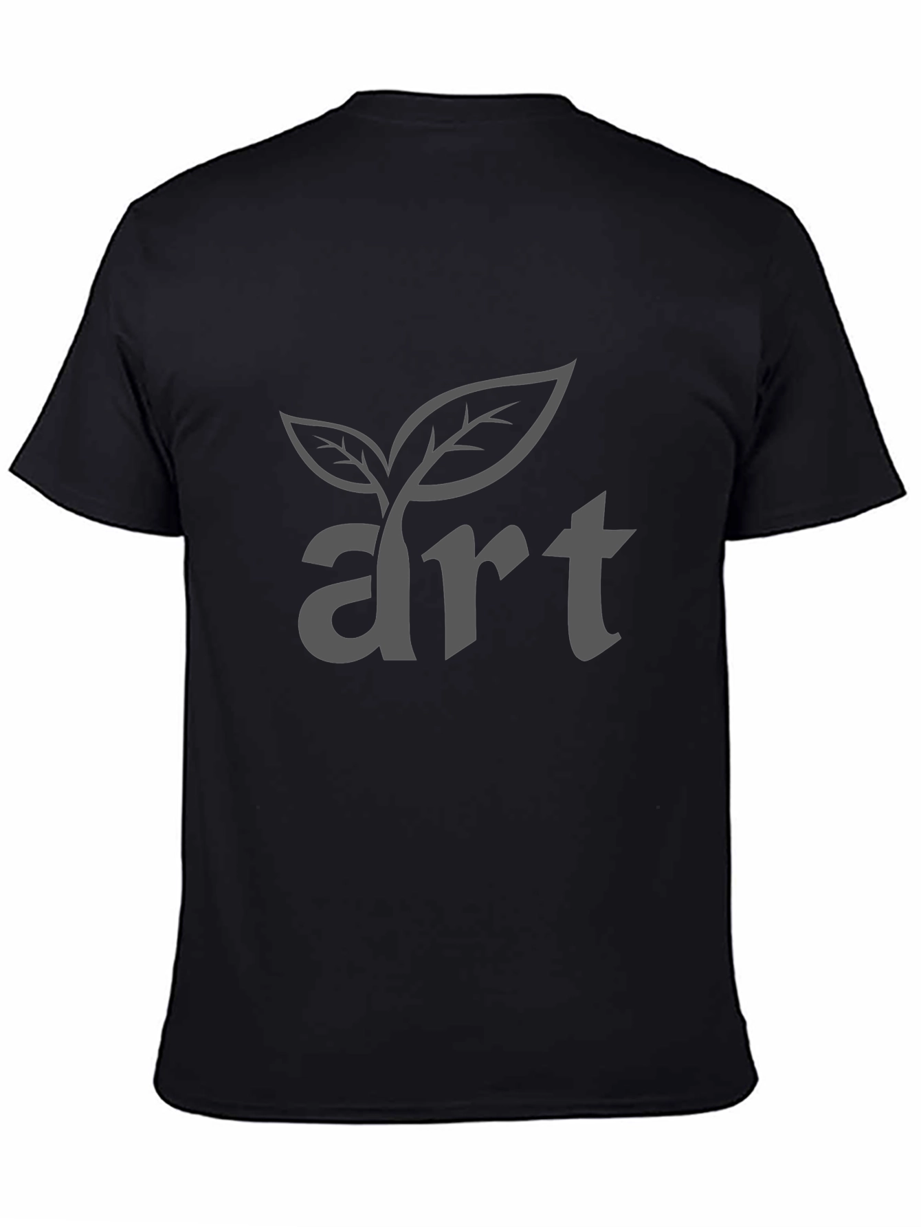Black Nature Art T-Shirt - Eco-Friendly Design view 4