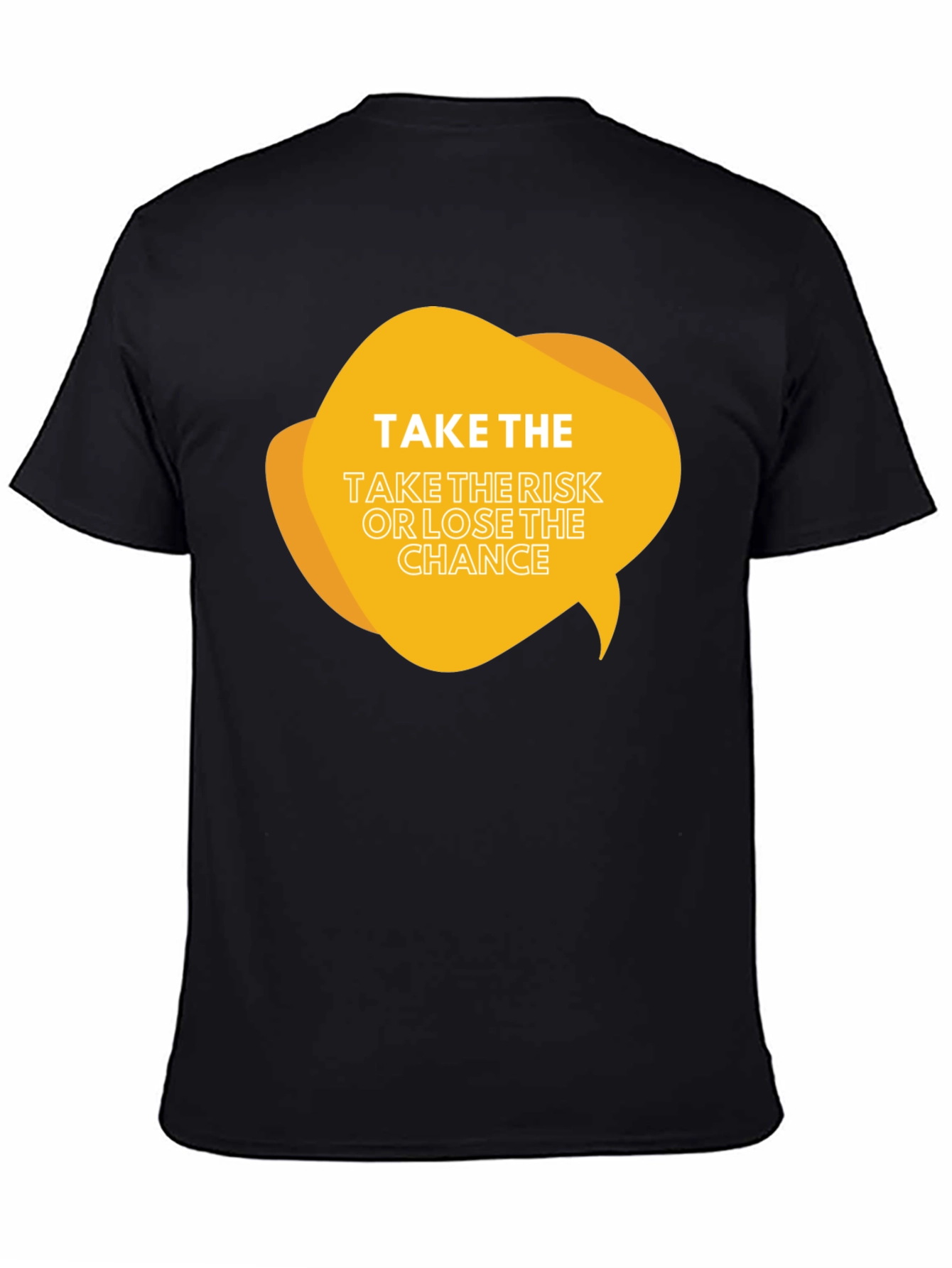Black Risk Taker Graphic Tee - Black Cotton Blend Shirt view 4