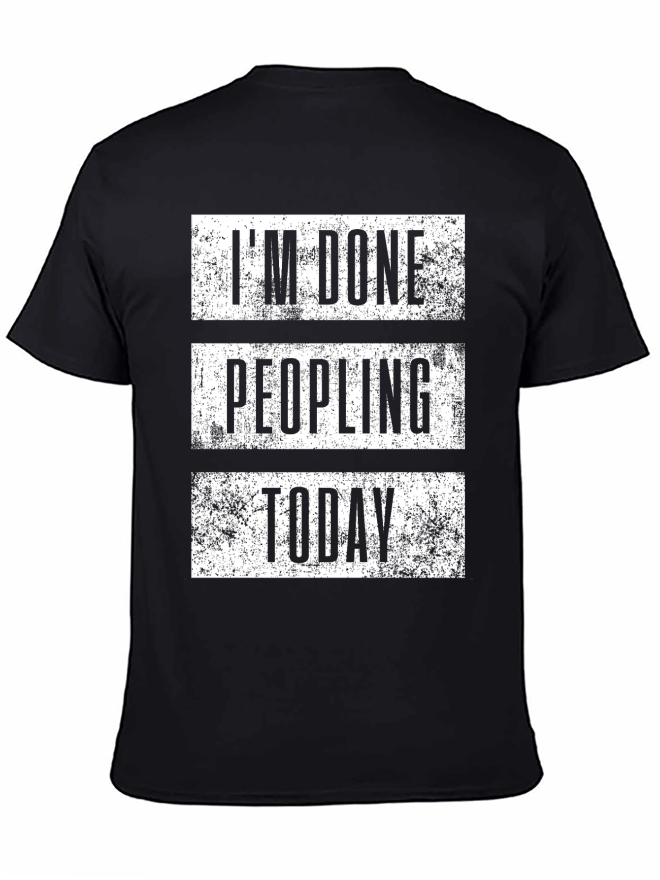 Black I'm Done Peopling Today Graphic Tee - Black view 4
