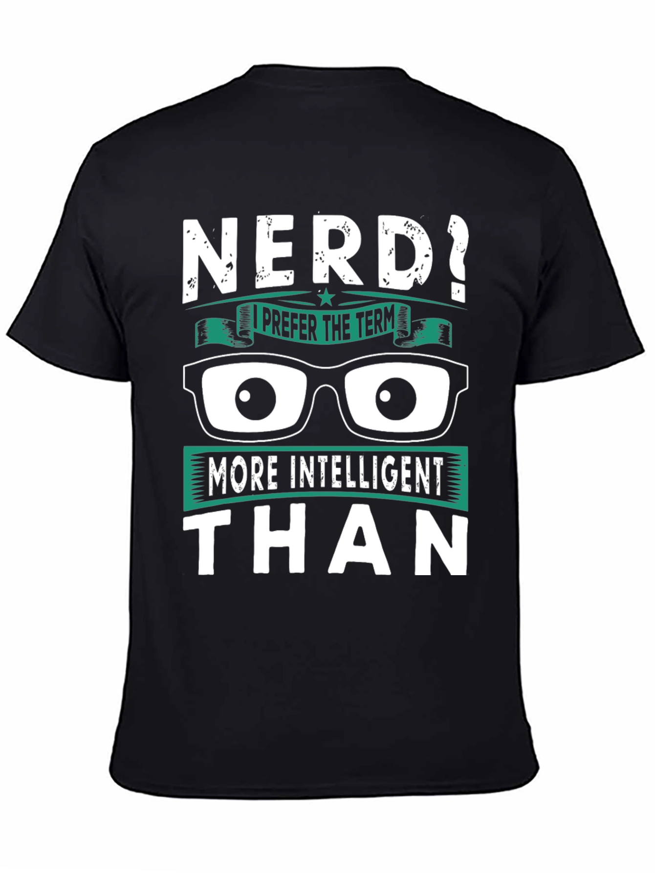 Black Nerd? Intelligent Humor T-Shirt view 4