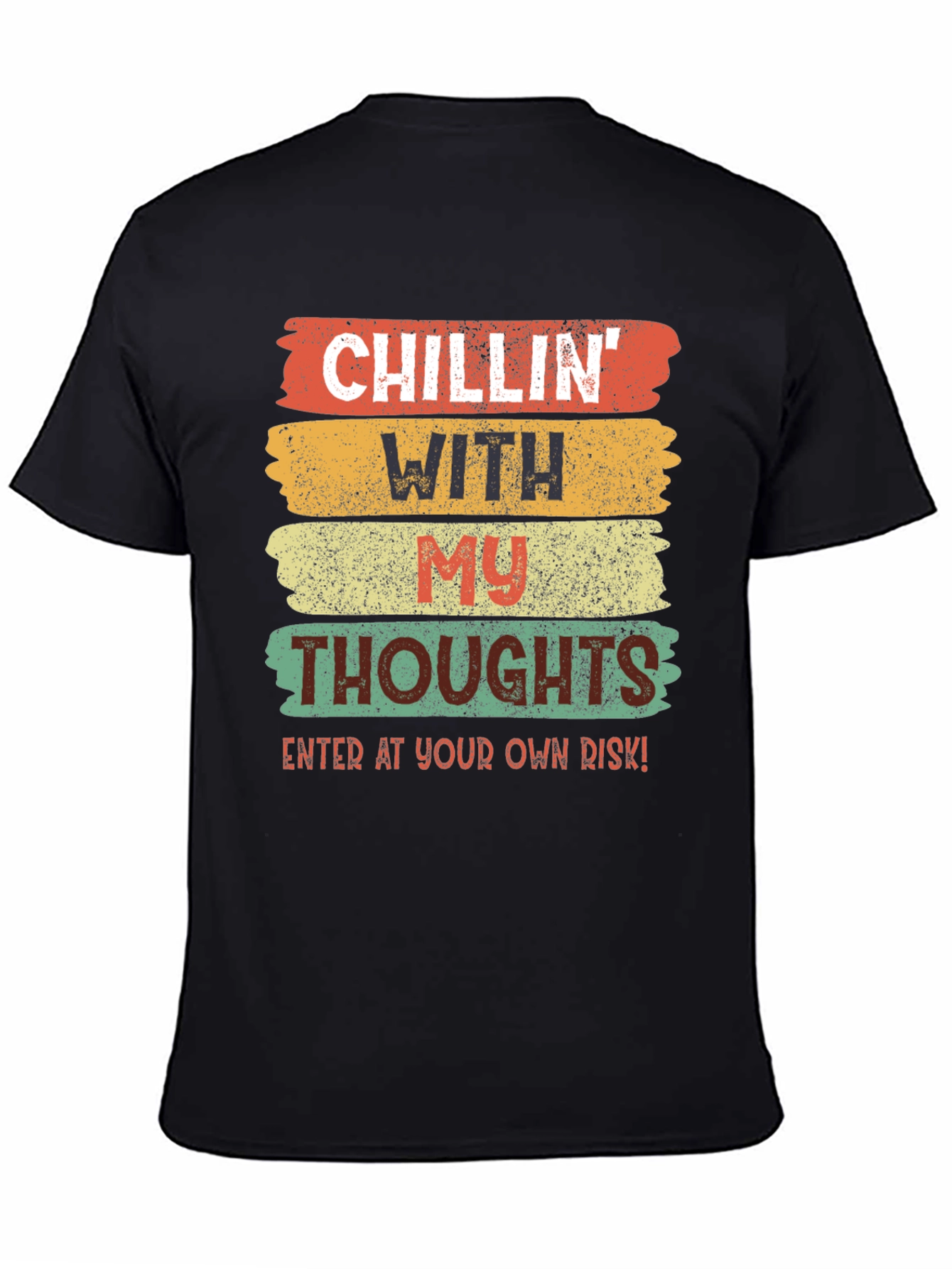 Black Chillin' With My Thoughts Graphic Tee view 4