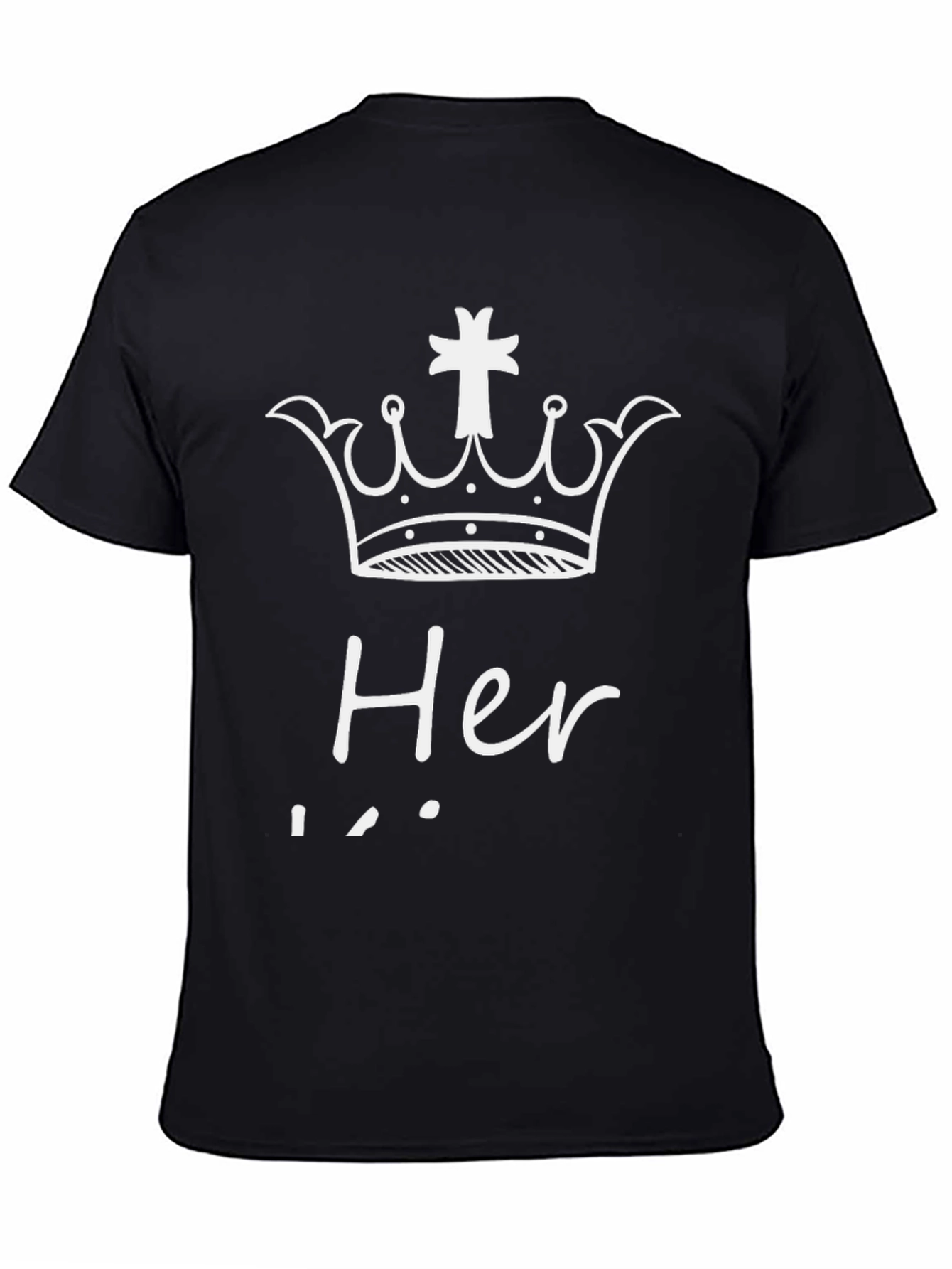 Black King and Queen Matching T-Shirt Set - 'Her' Edition view 4