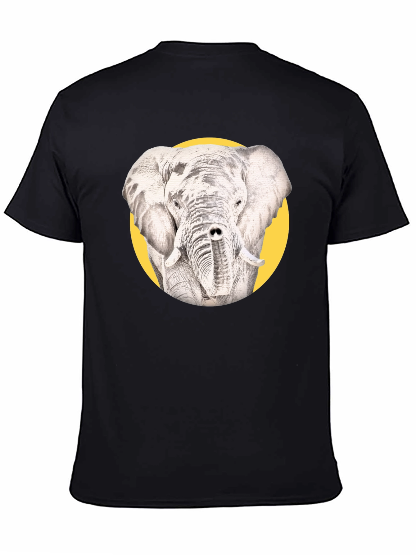 Black Elephant Graphic T-Shirt - Unique Design view 4