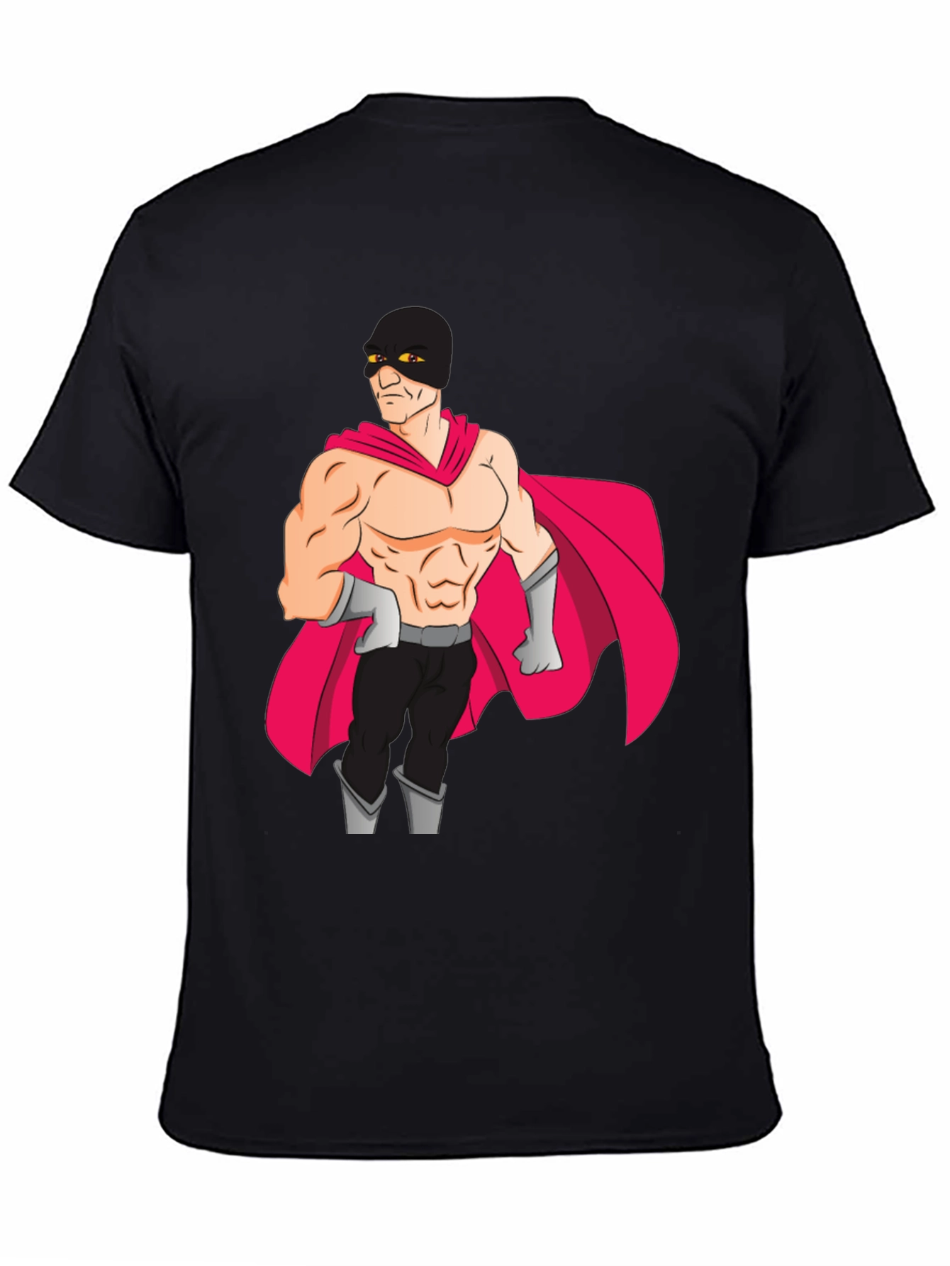 Black Superhero Graphic Black T-Shirt view 4