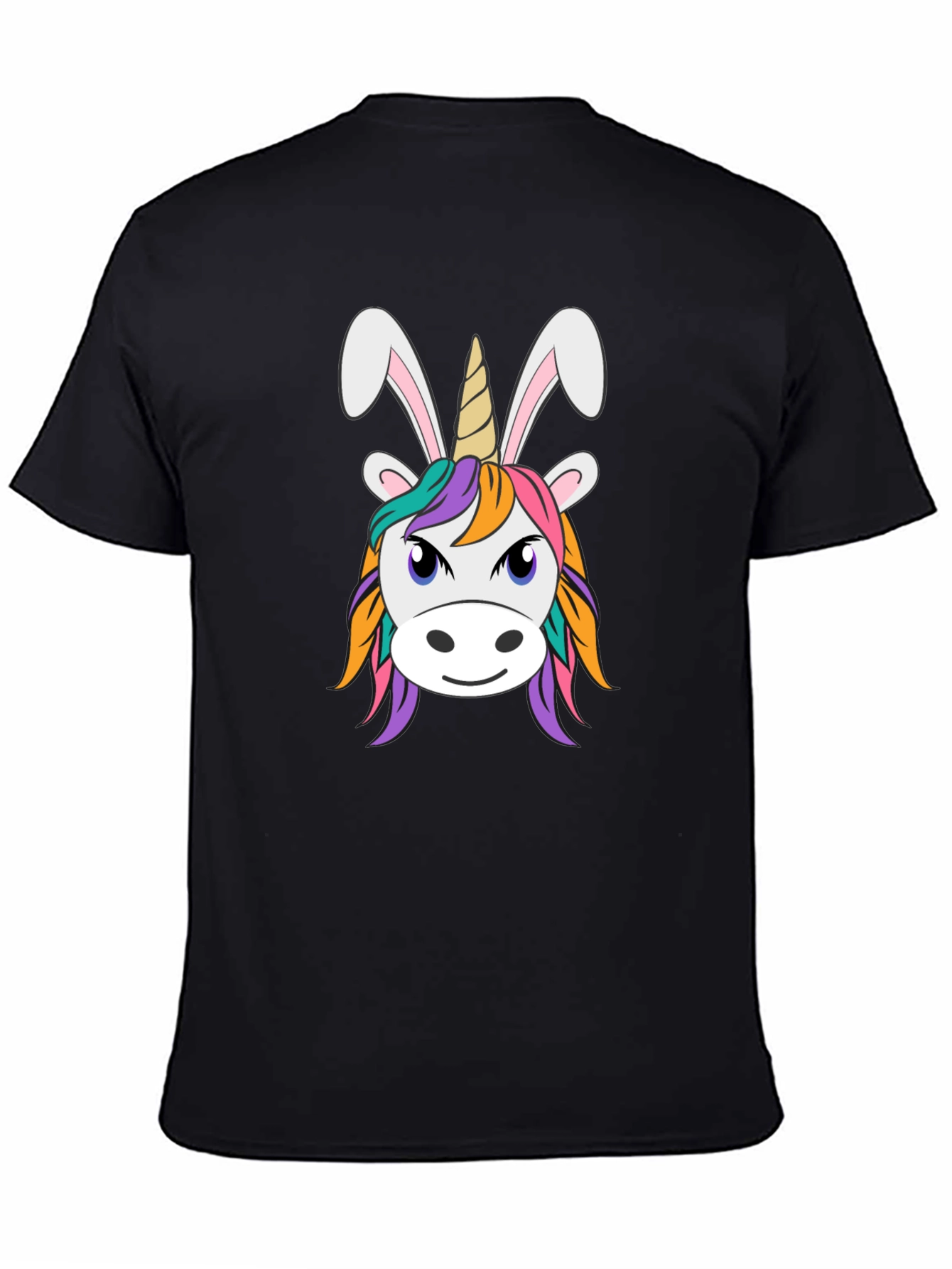 Black Unicorn Bunny T-Shirt - Fun Graphic Tee view 4