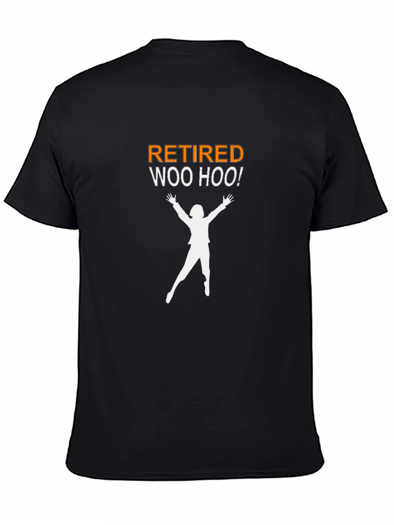 Black Retired Woo Hoo! Graphic T-Shirt view 4