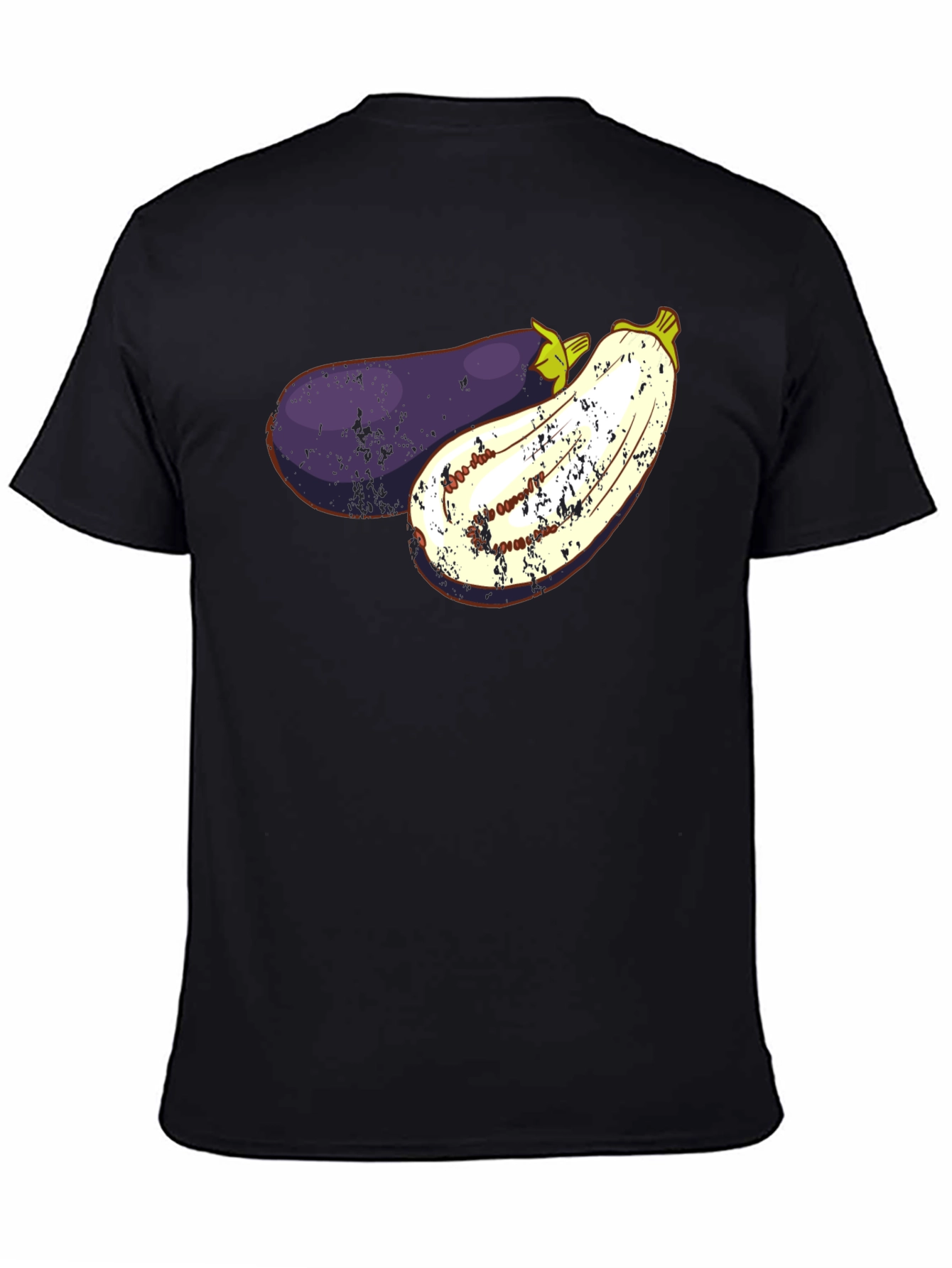 Black Eggplant Graphic T-Shirt - Unisex Casual Tee view 4