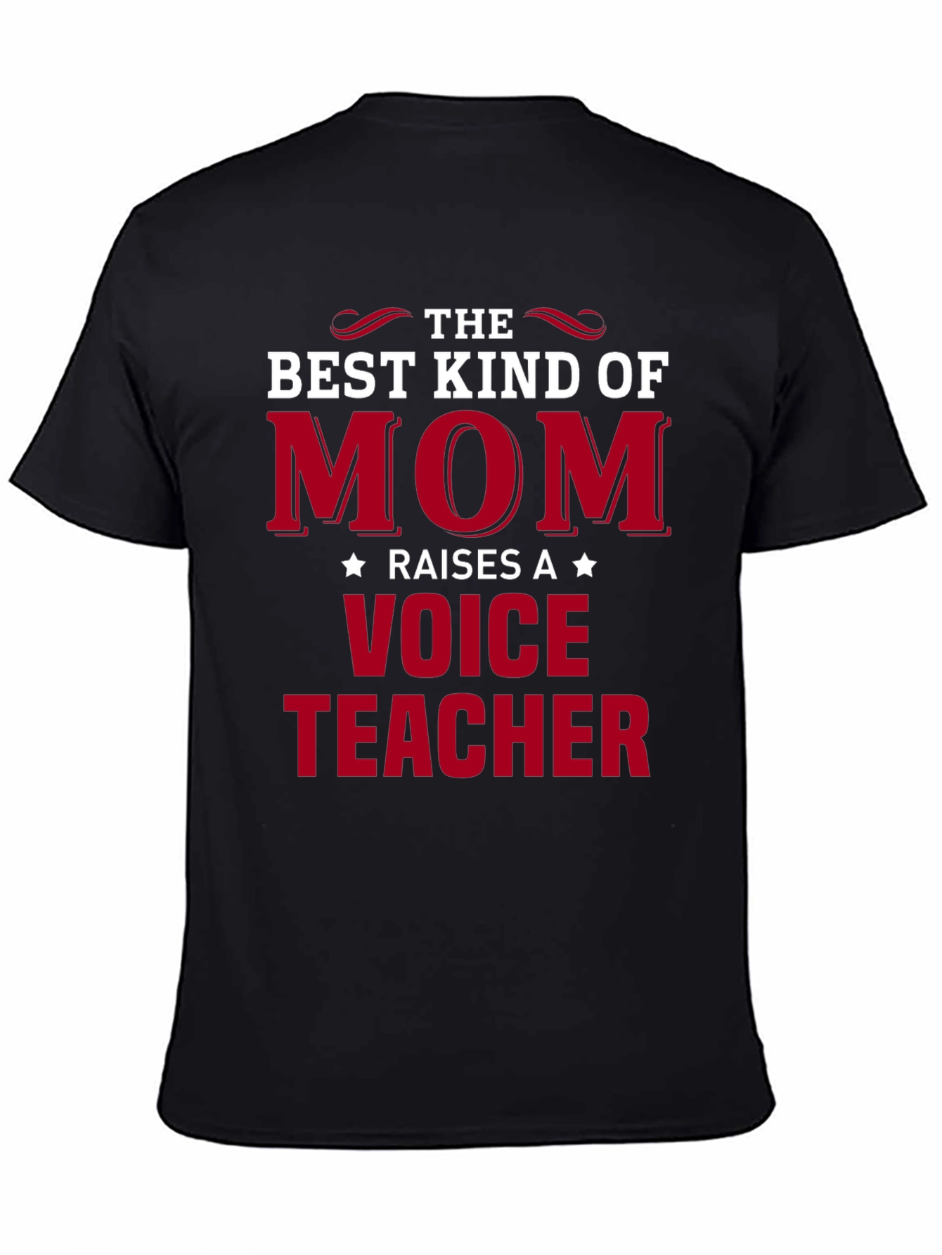 Black Best Mom Raises a Voice Teacher T-Shirt view 4