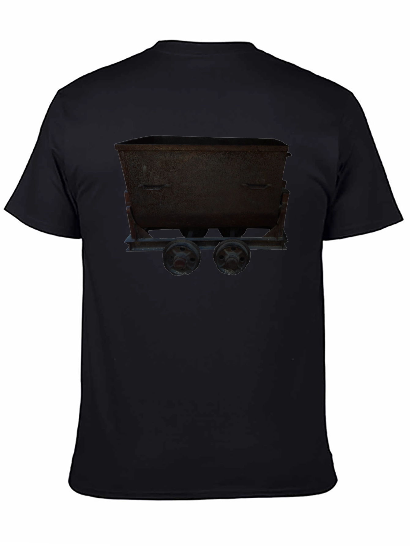 Black Mining Cart Graphic Tee - Dark view 4