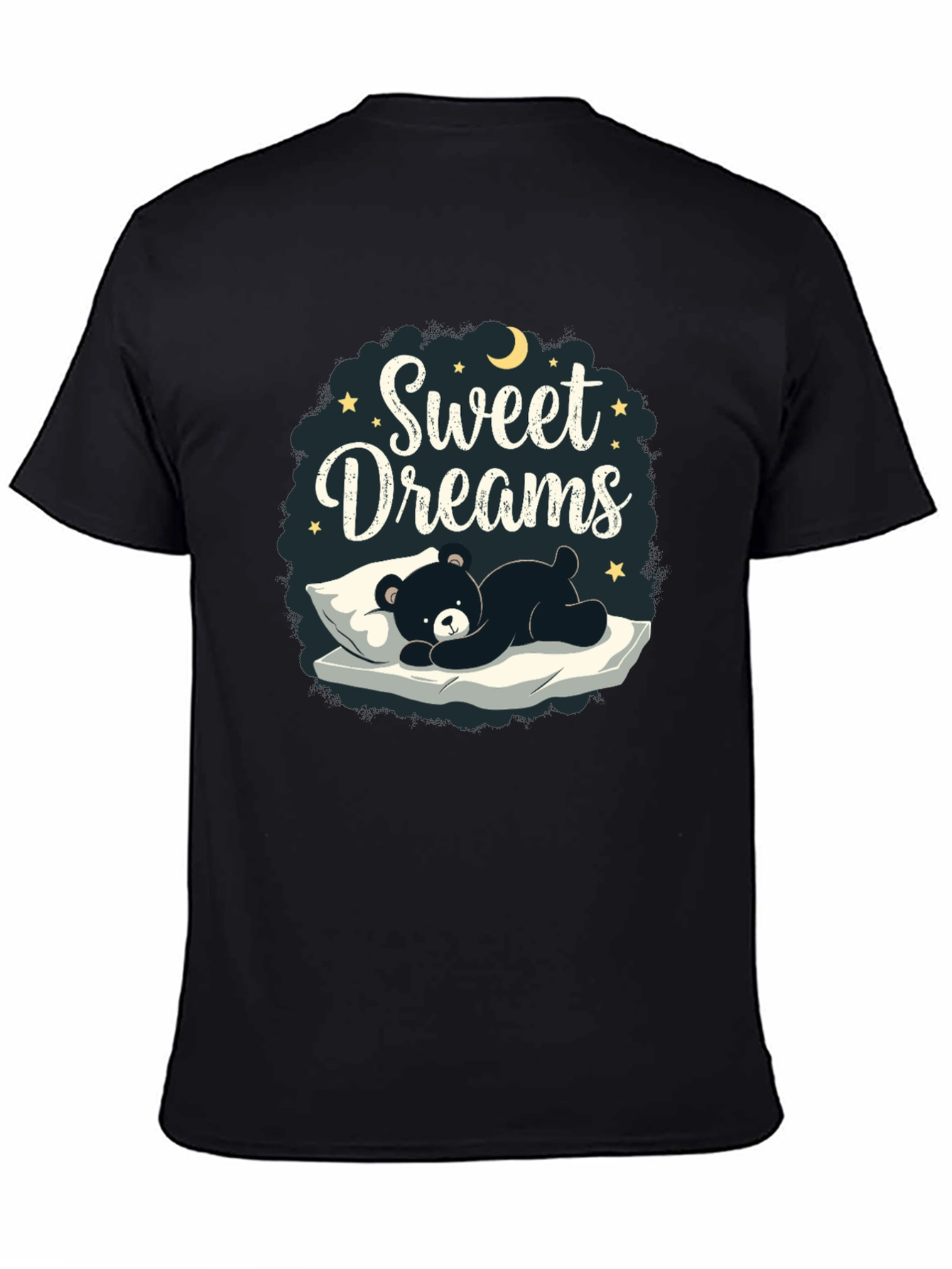 Black Sweet Dreams Bear Graphic T-Shirt view 4