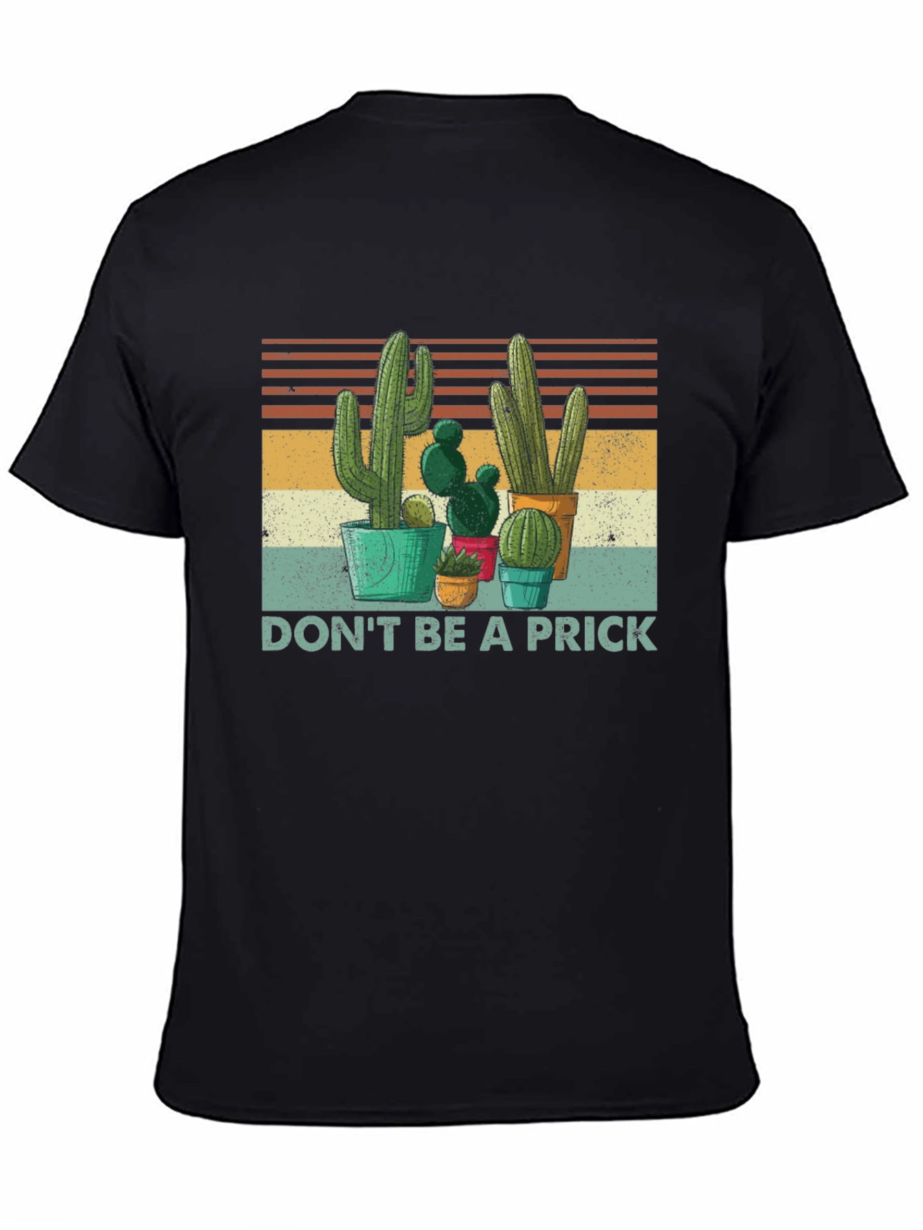 Black Cactus Graphic Tee - Don't Be A Prick T-Shirt view 4