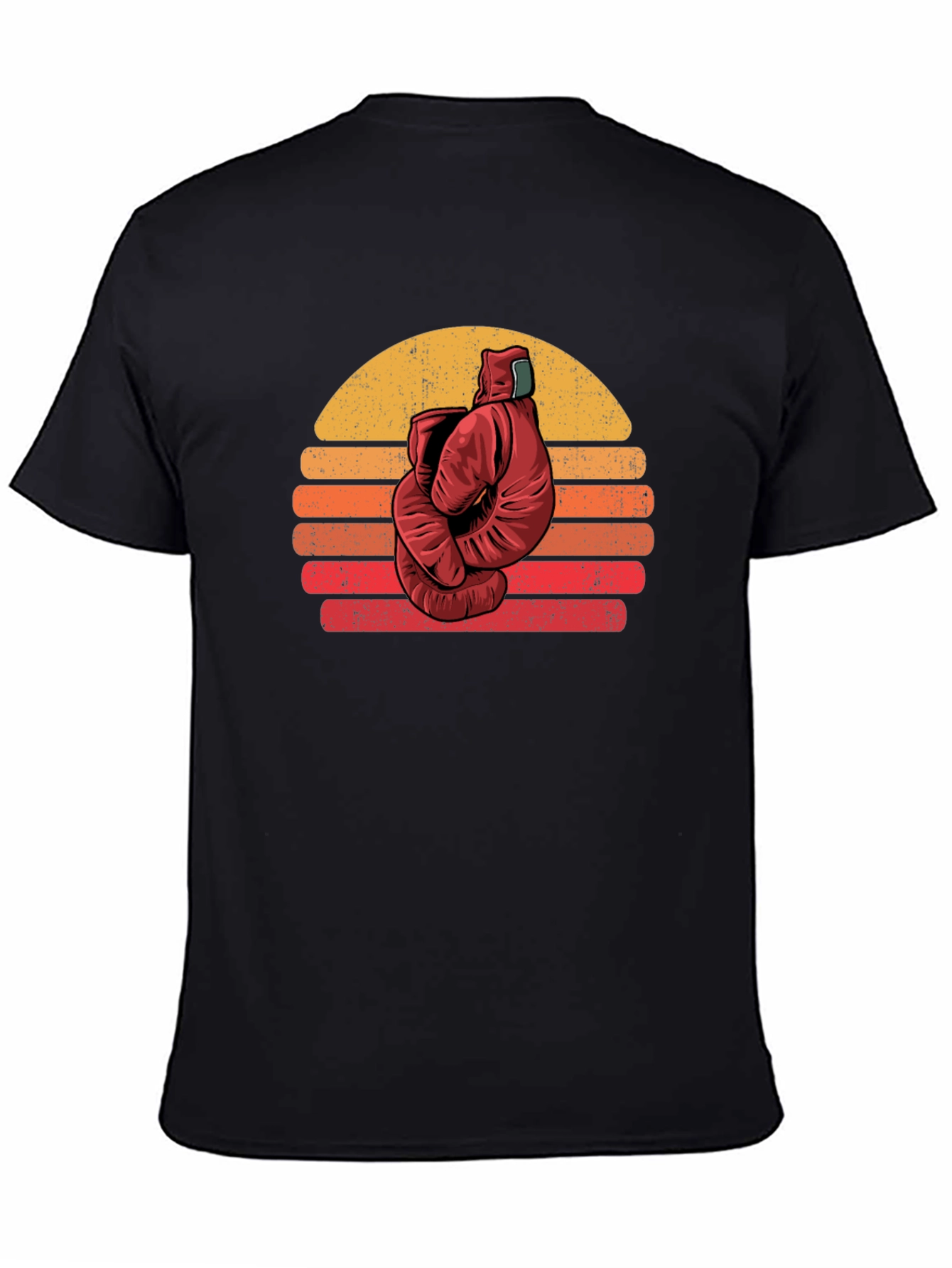 Black Retro Boxing Glove Graphic Tee view 4