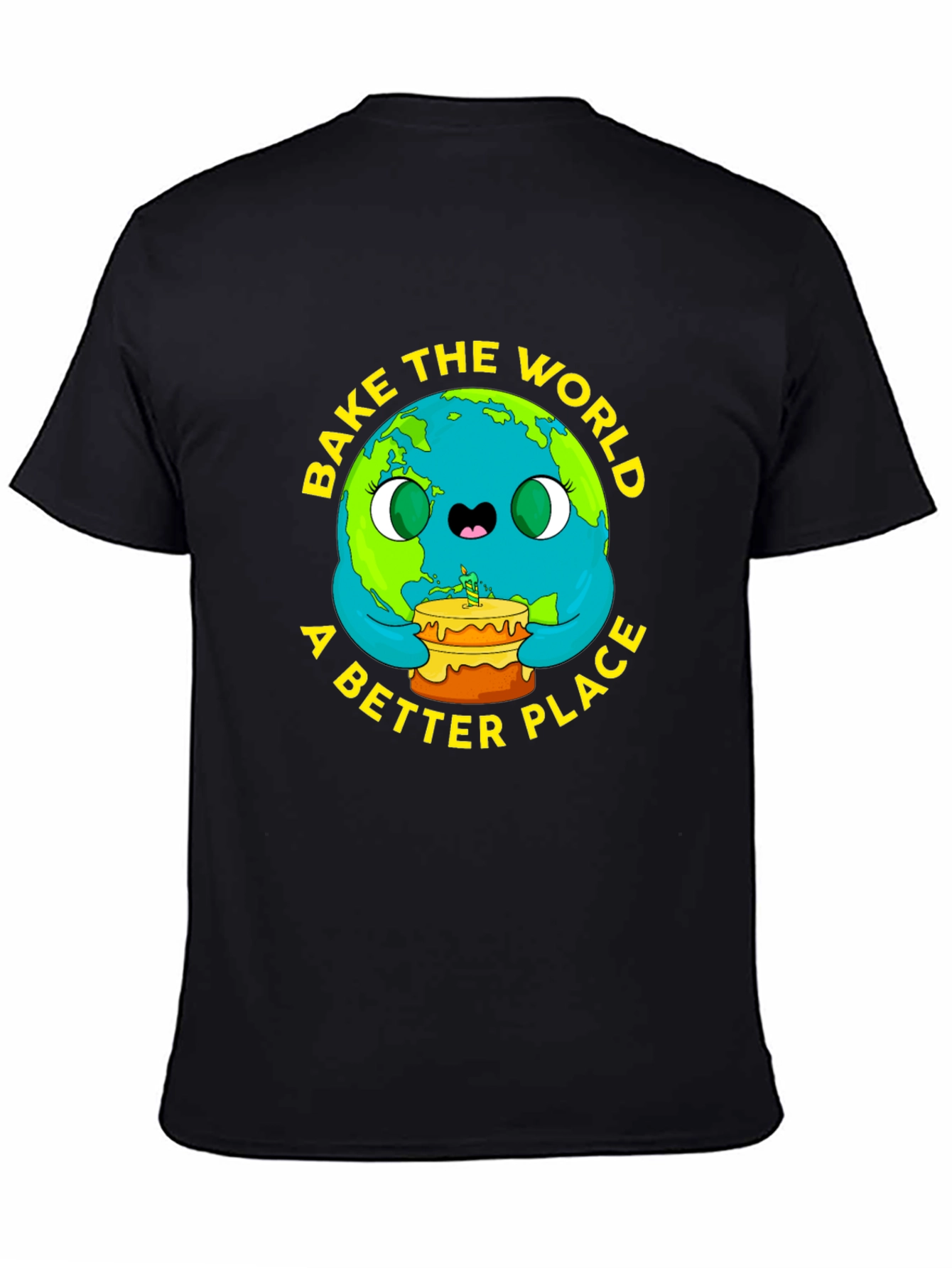 Black Bake the World a Better Place Graphic Tee view 4