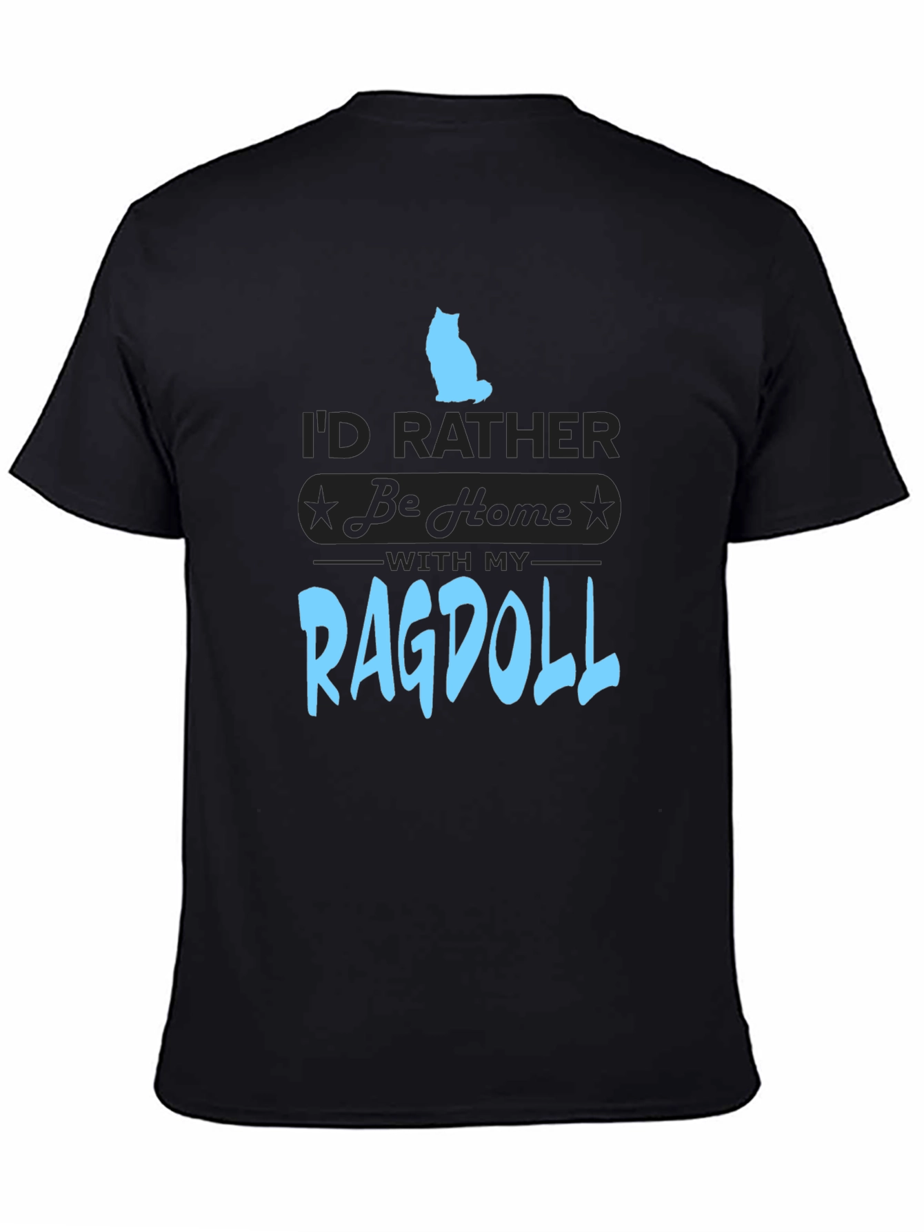 Black Ragdoll Cat Lover T-Shirt view 4