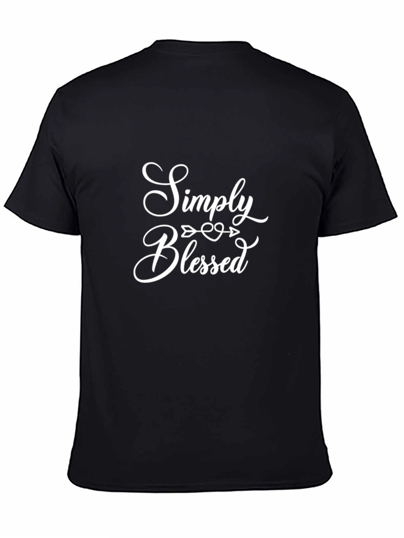 Black Simply Blessed Black Graphic Tee for Men view 4
