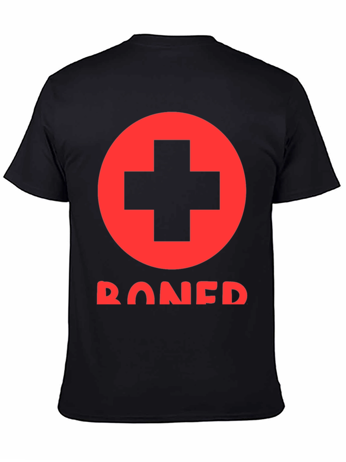 Black BONED Humor Graphic Tee - Black view 4