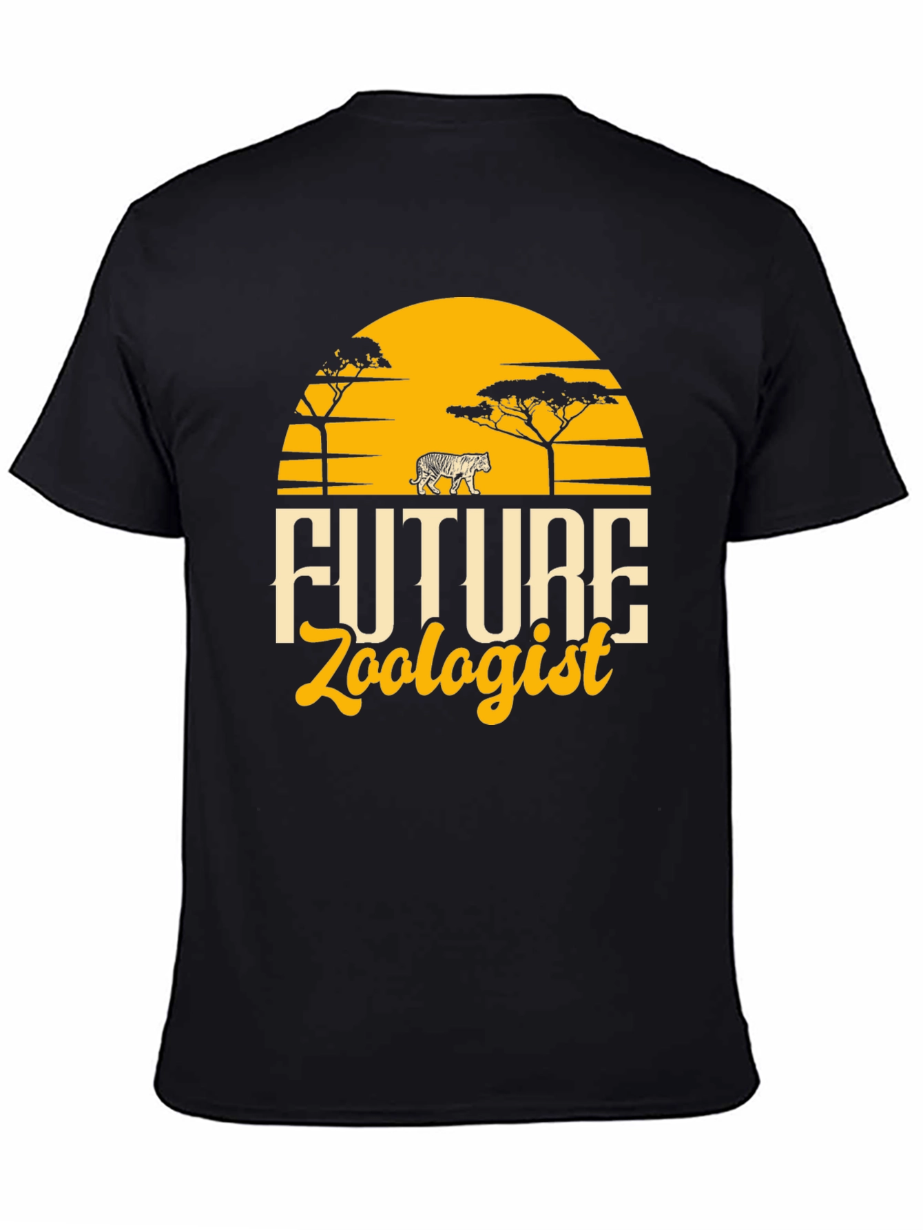 Black Future Zoologist Black Graphic T-Shirt view 4
