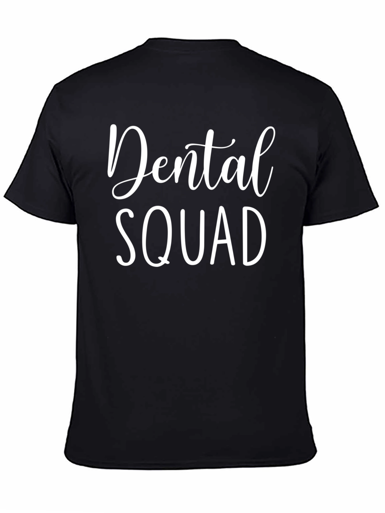 Black Dental Squad T-Shirt - Black Crew Neck Tee view 4