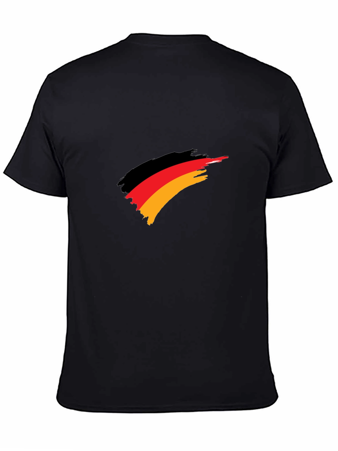 Black Germany Flag Brush Stroke T-Shirt view 4