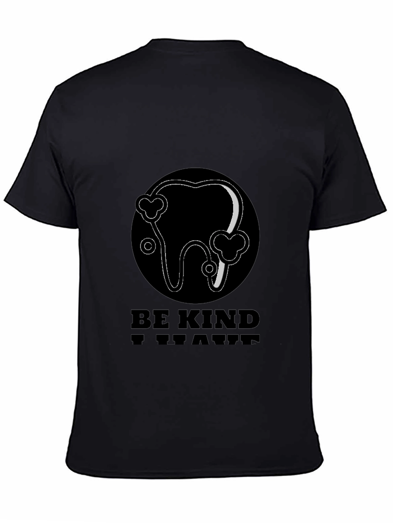 Black Be Kind T-Shirt - Dental Hygiene Graphic Tee view 4