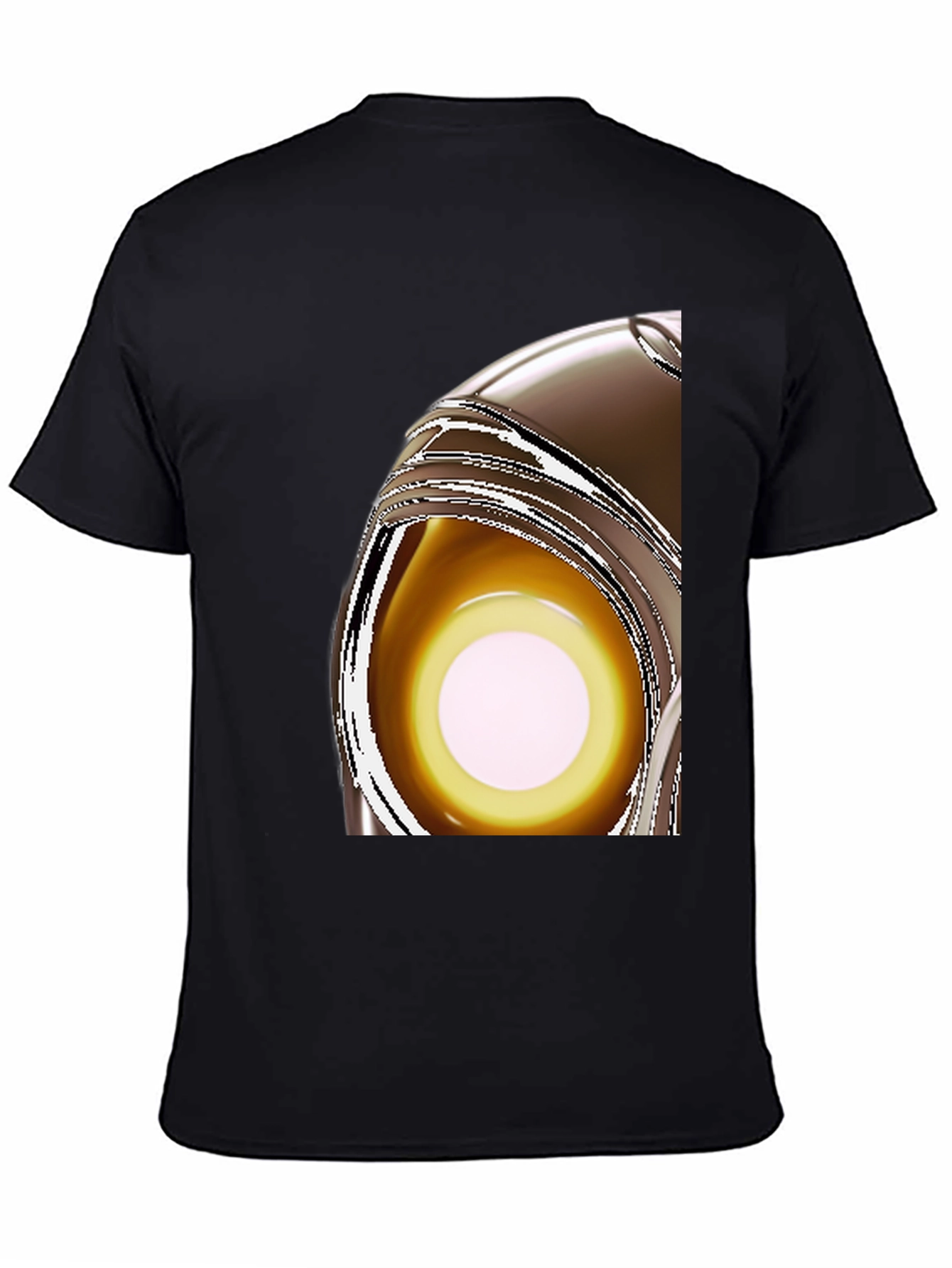 Black Abstract Eye T-Shirt - Modern Graphic Tee view 4